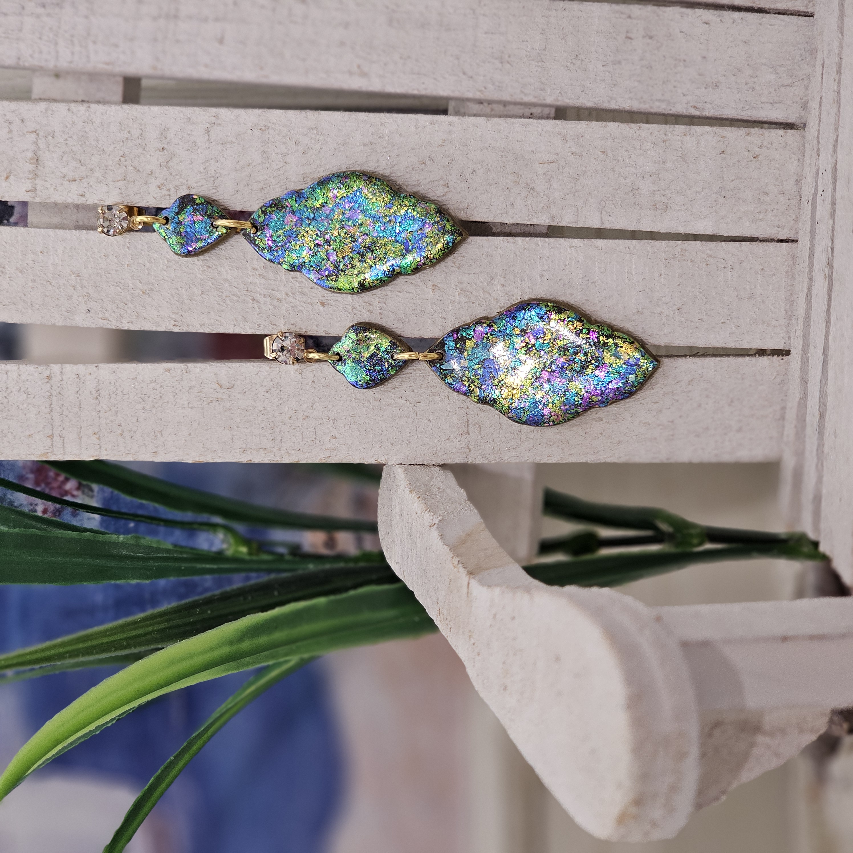 Iridescent Statement Earrings