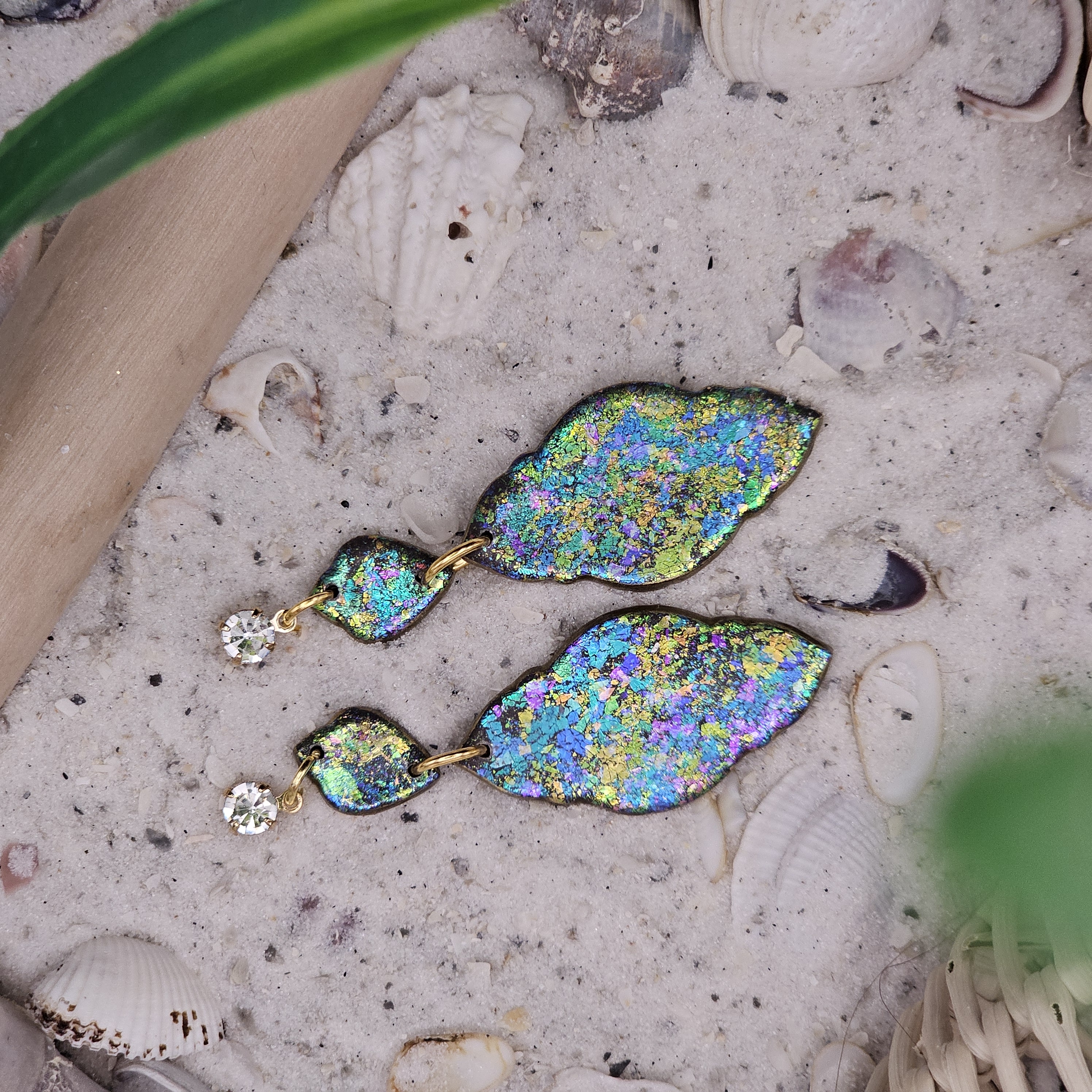 Iridescent Statement Earrings