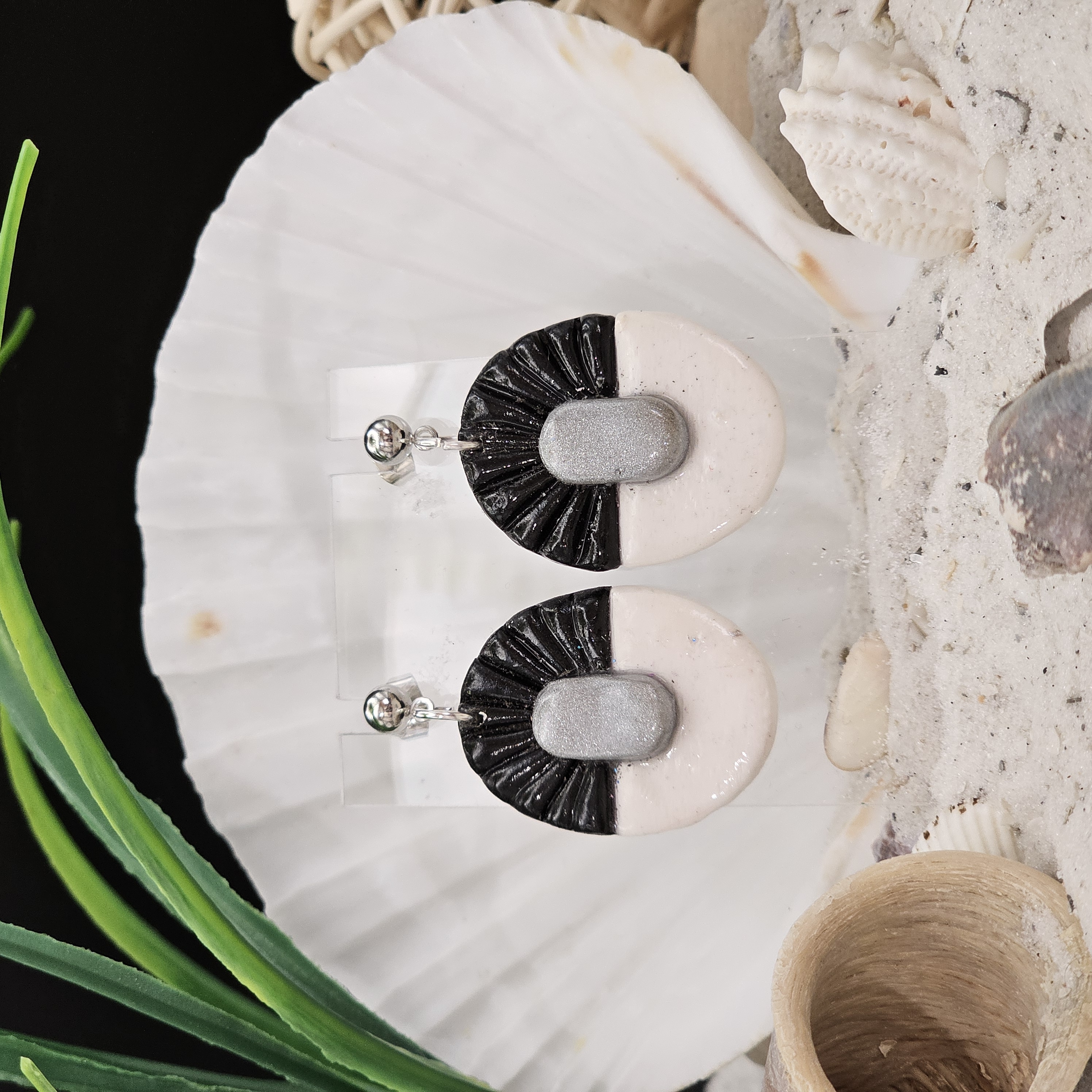 Modern Oval Statement Earrings