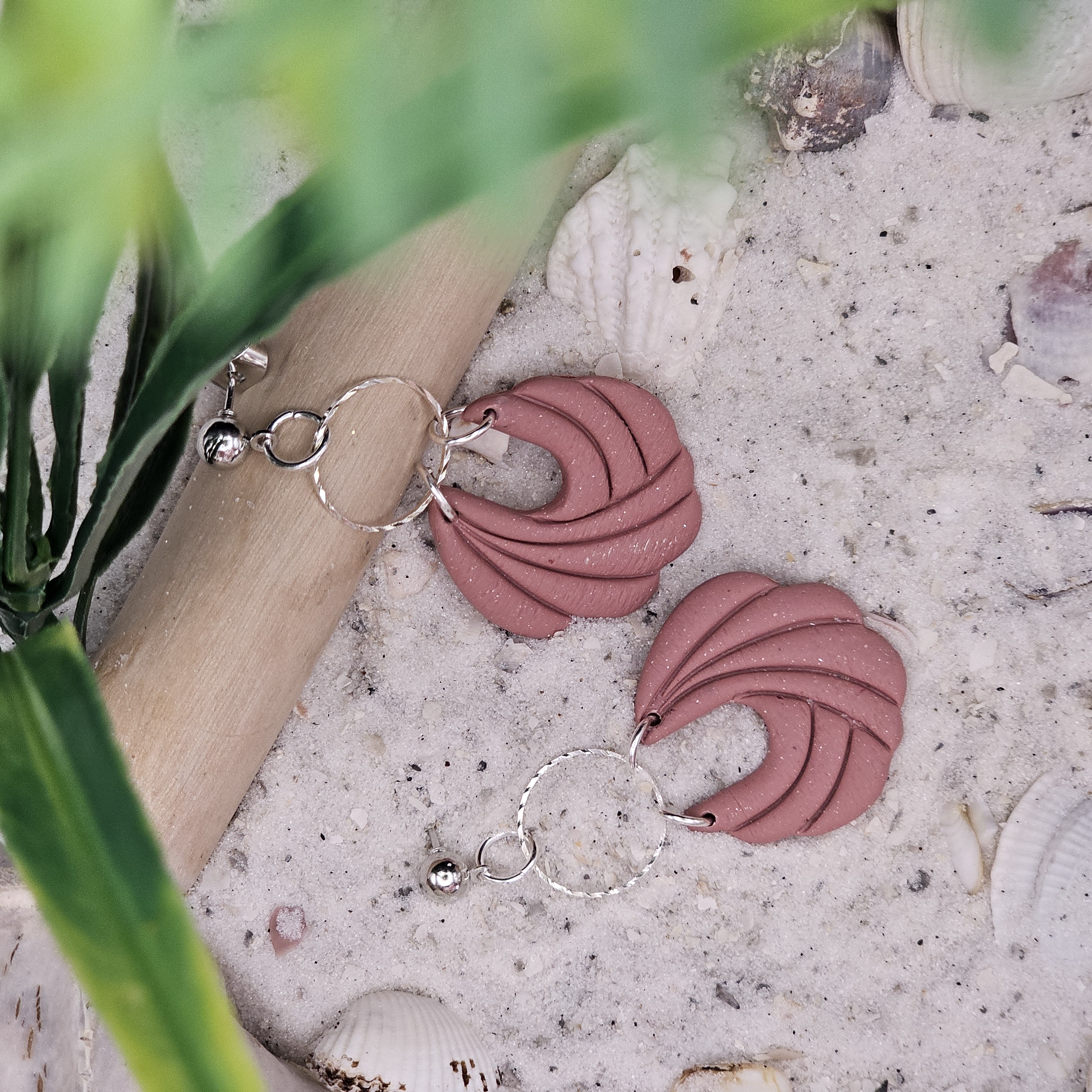 Clay Swirl Hoop Earrings