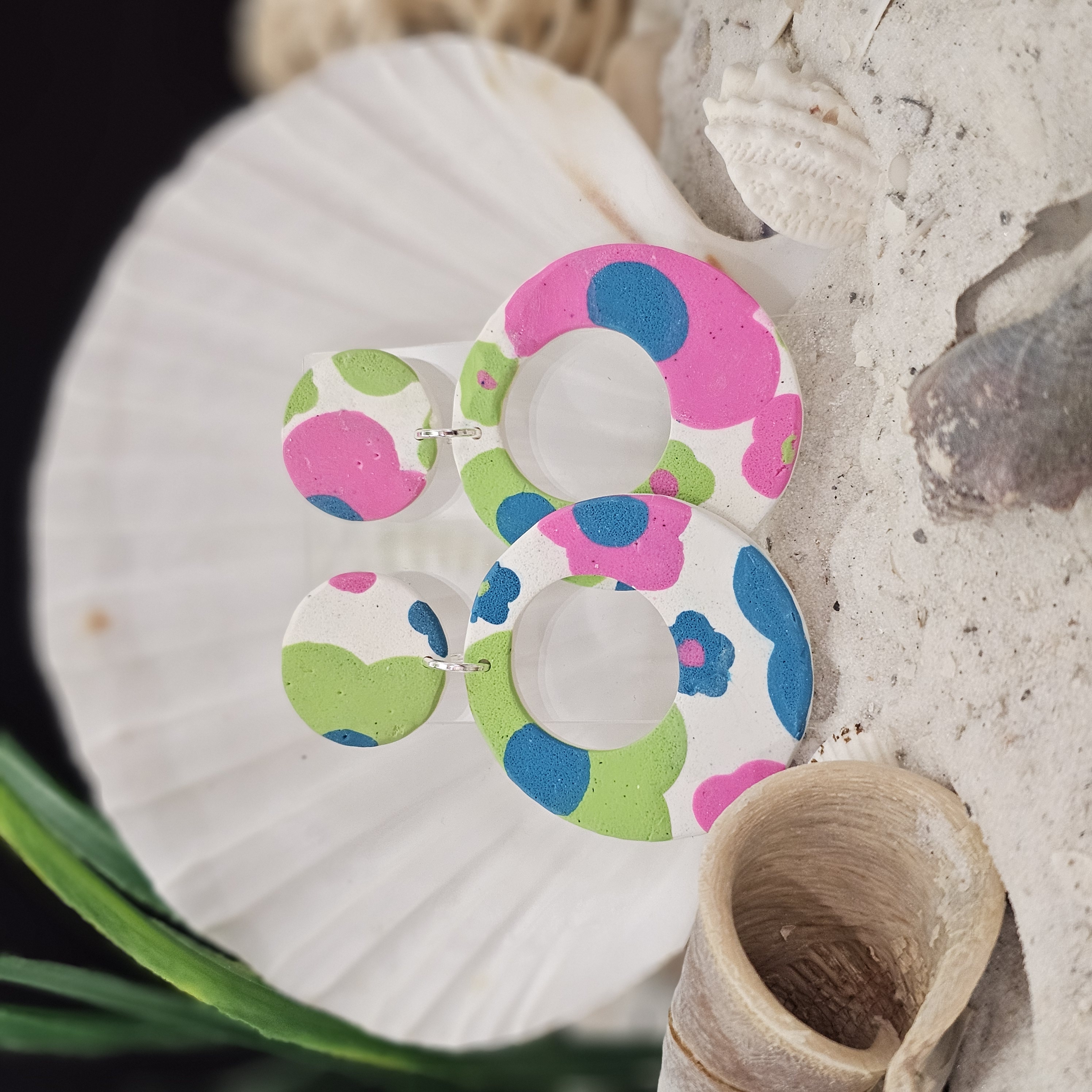 Neon Pop Polymer Clay Earring Collection