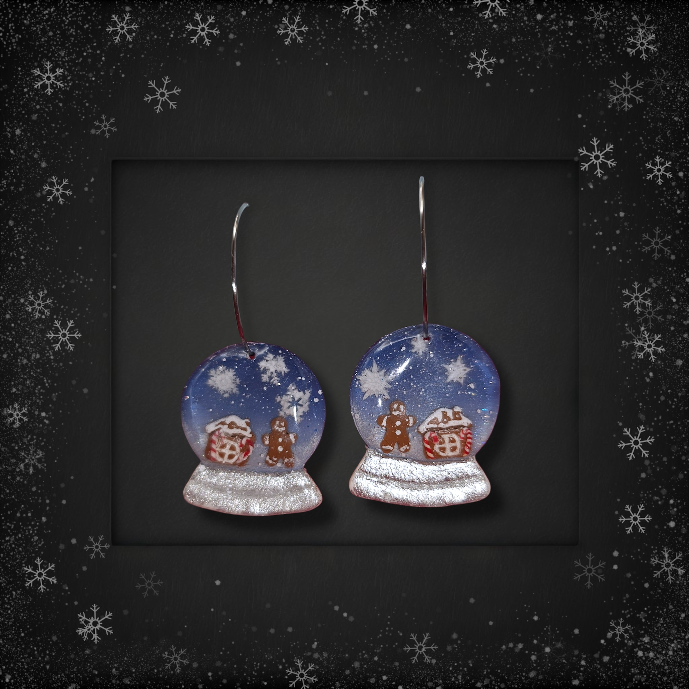 Christmas Snow Globe Earrings