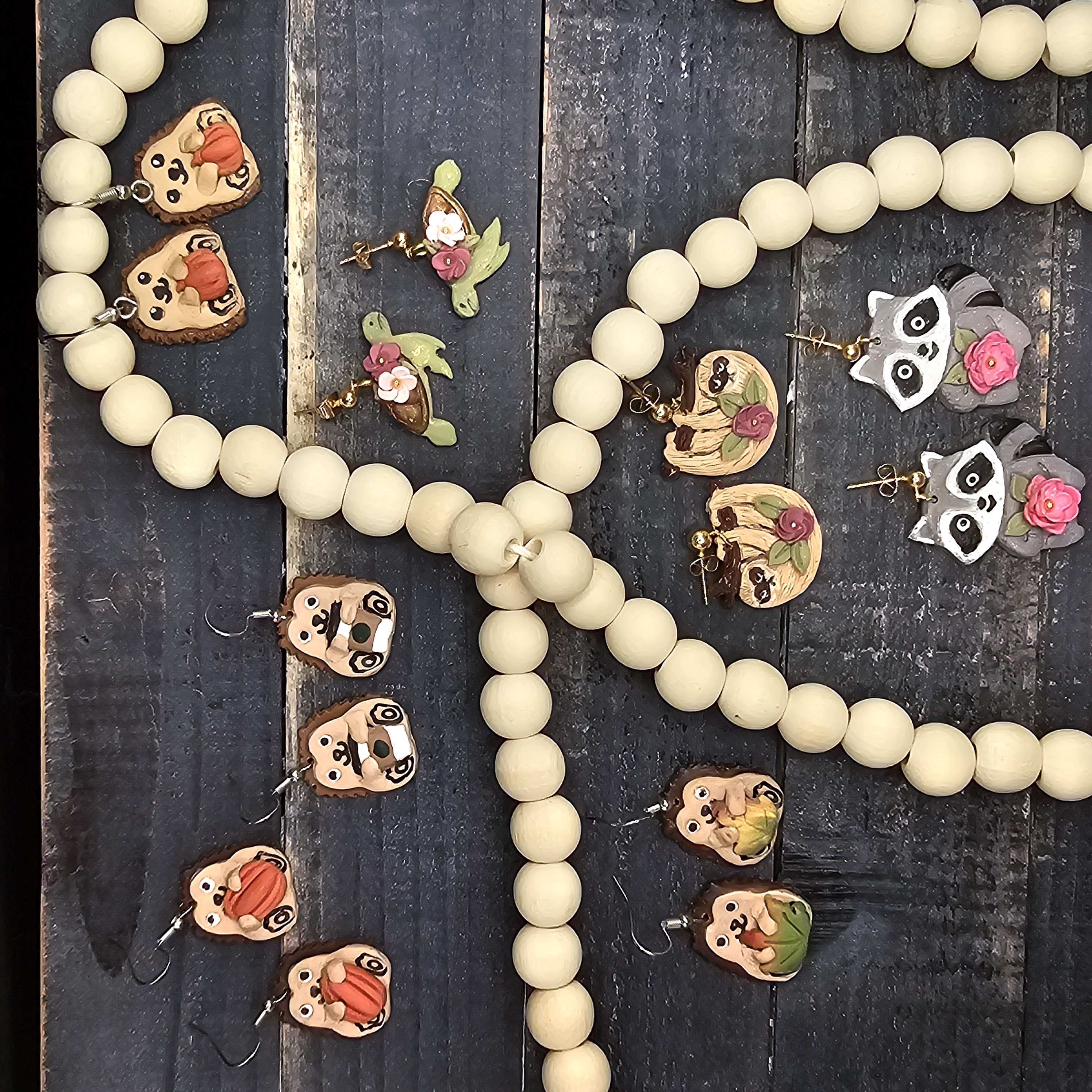 Woodland Friends Collection – Polymer Clay Earrings