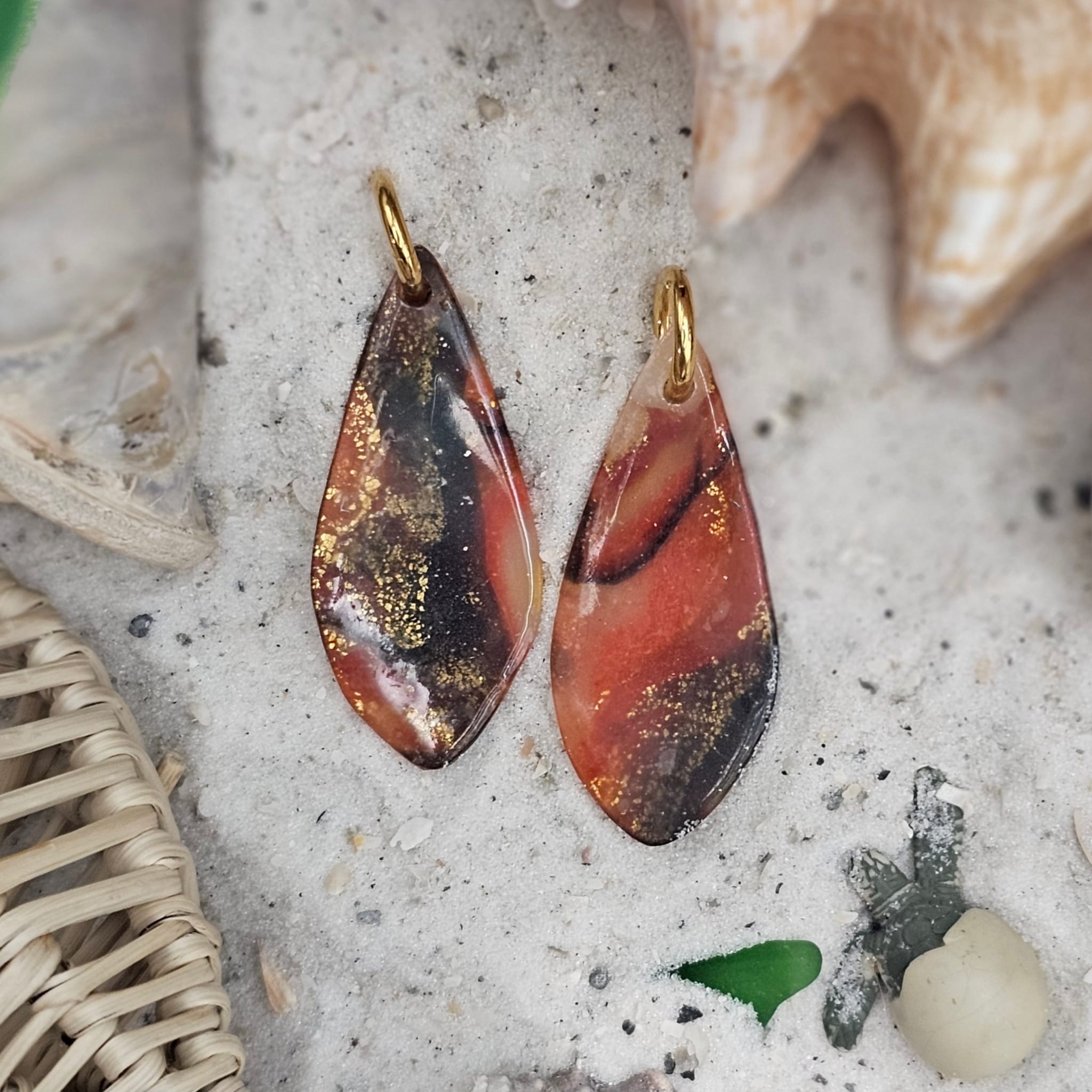 Toasted Maple Agate Collection – Polymer Clay Earrings