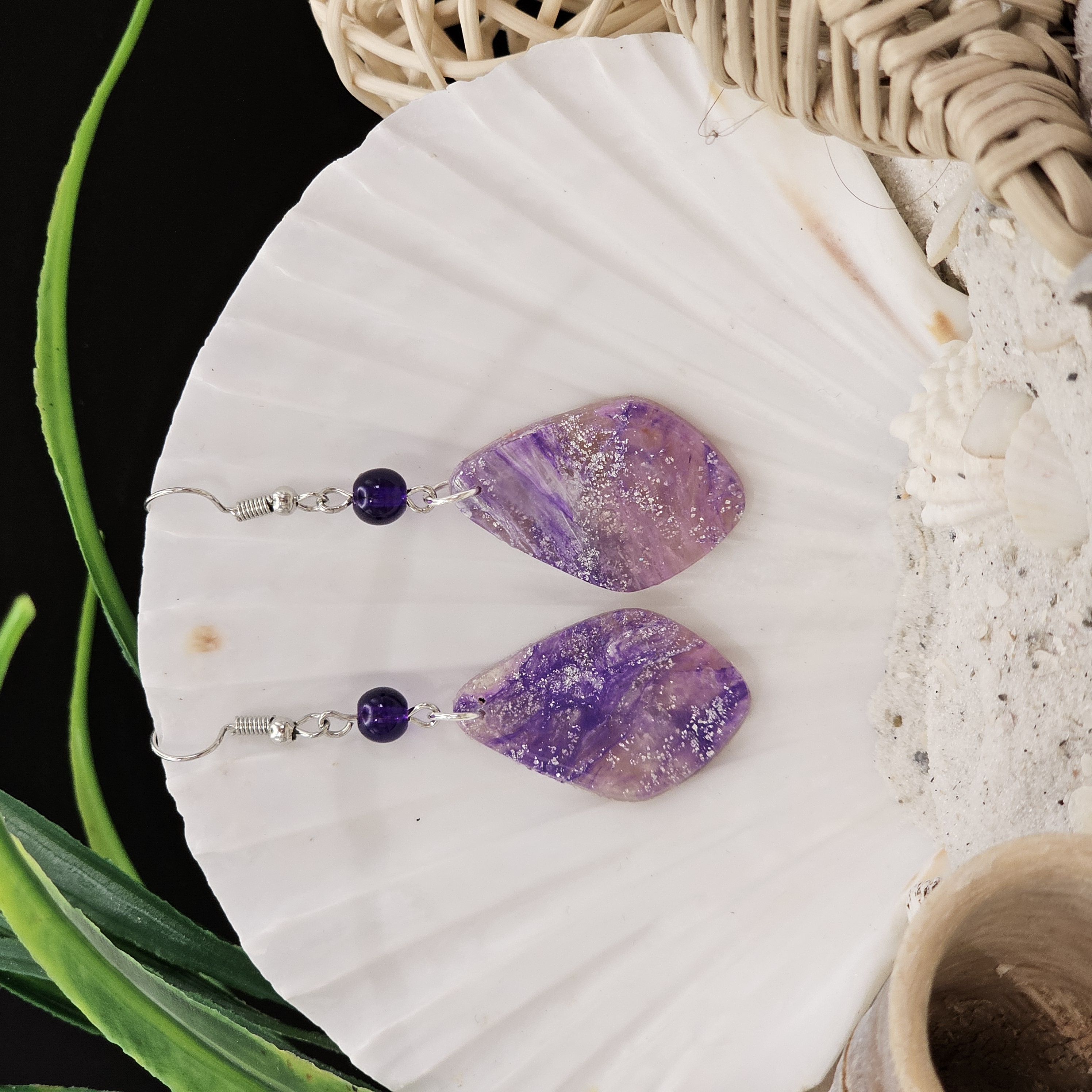 Amethyst Dreams Polymer Clay Earring Collection