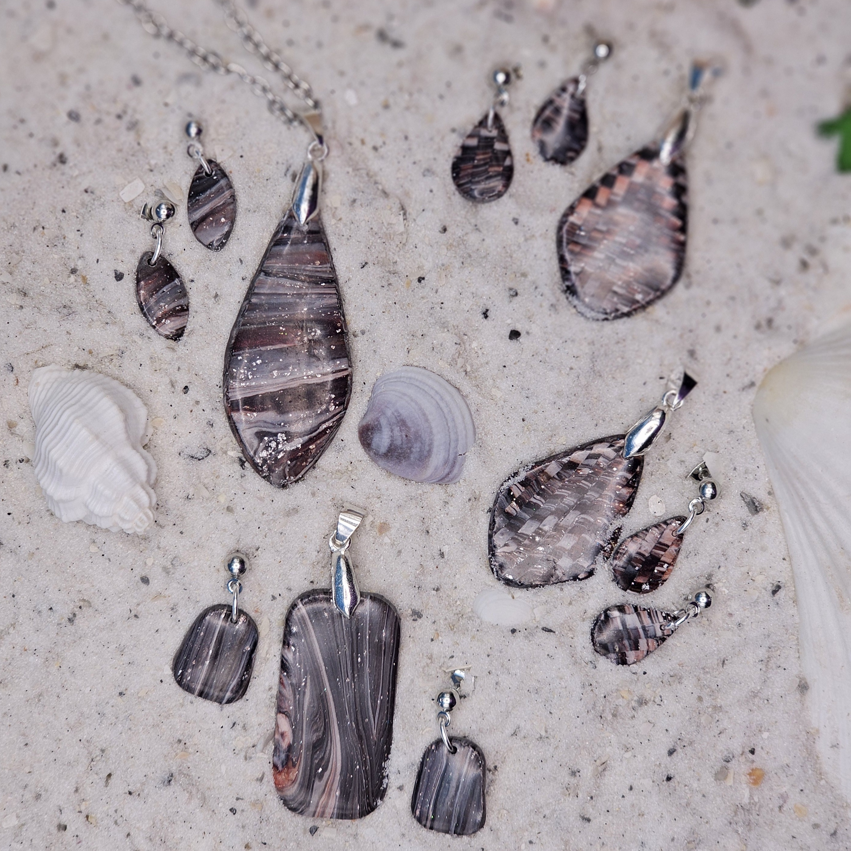 Granite Glow Polymer Clay Jewelry Collection