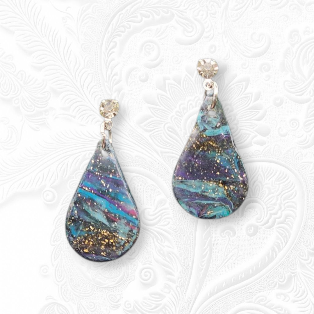 Faux Turquoise Polymer Clay Earring Collection