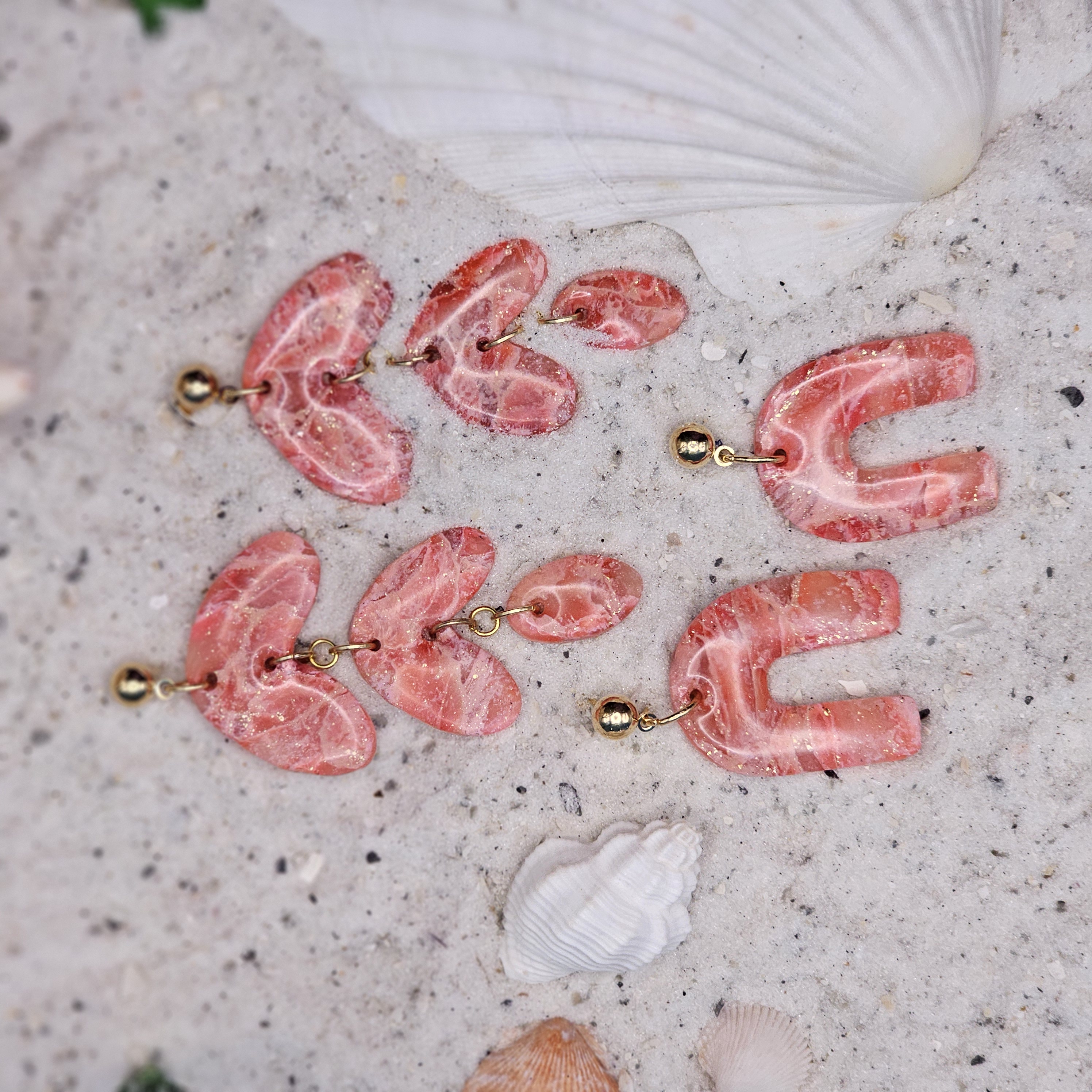 Coral Crush Polymer Clay Earrings Collection