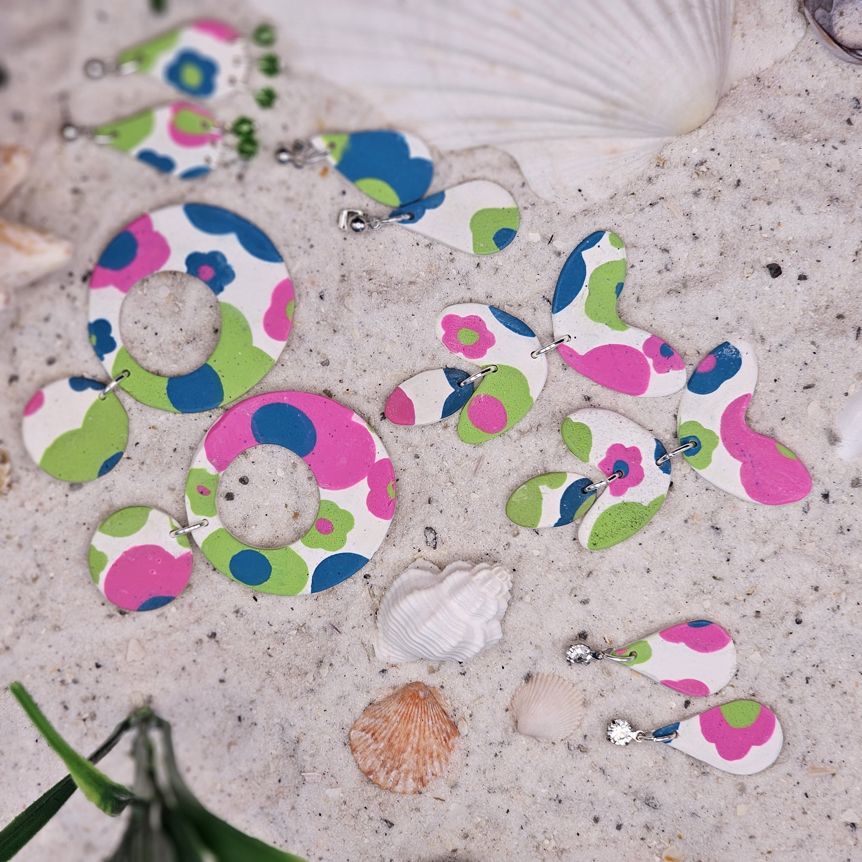 Neon Pop Polymer Clay Earring Collection