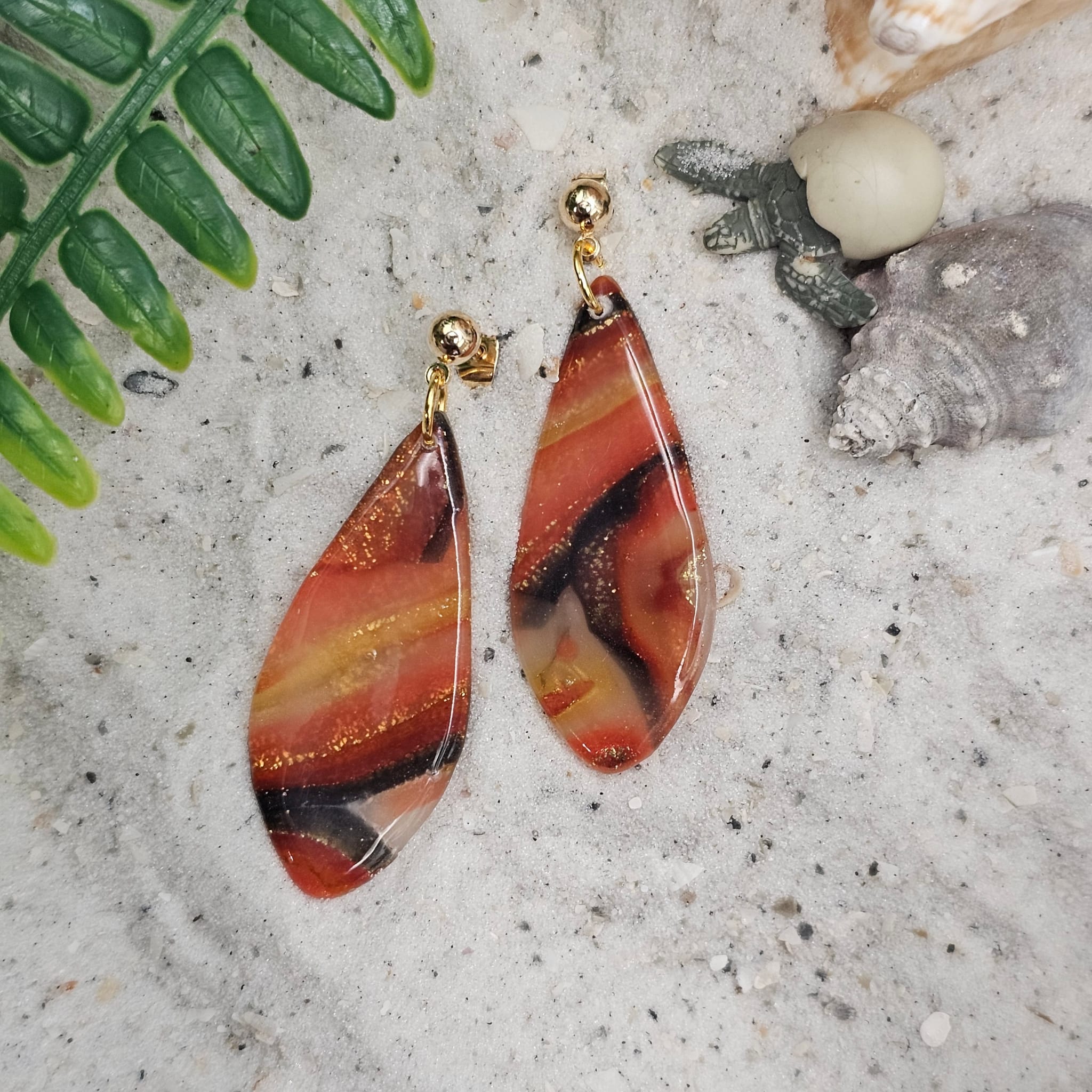 Toasted Maple Agate Collection – Polymer Clay Earrings
