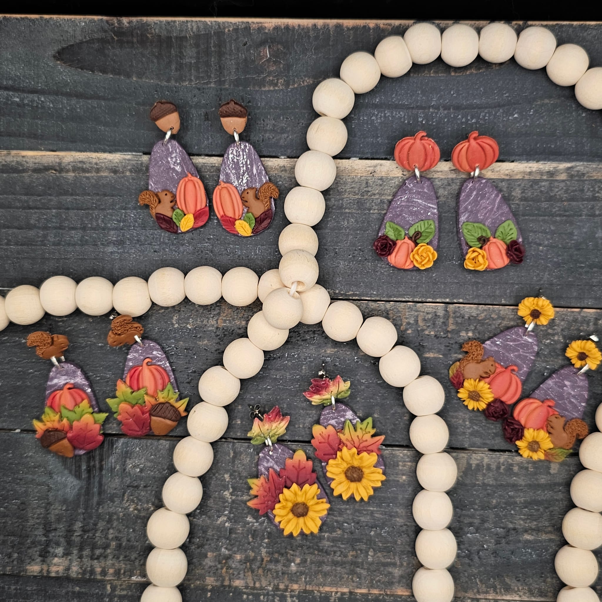 Fall Harvest Collection – Polymer Clay Earrings