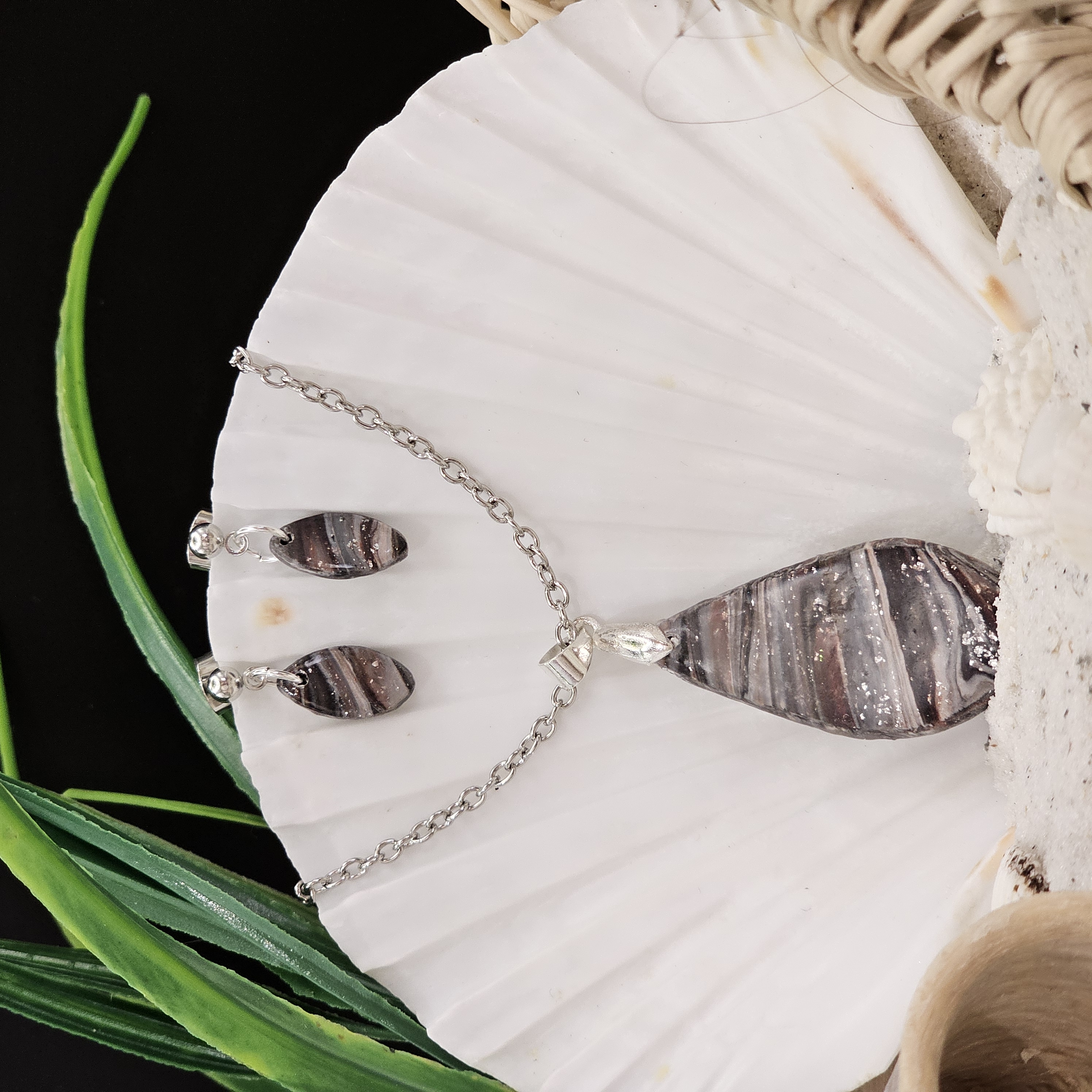 Granite Glow Polymer Clay Jewelry Collection