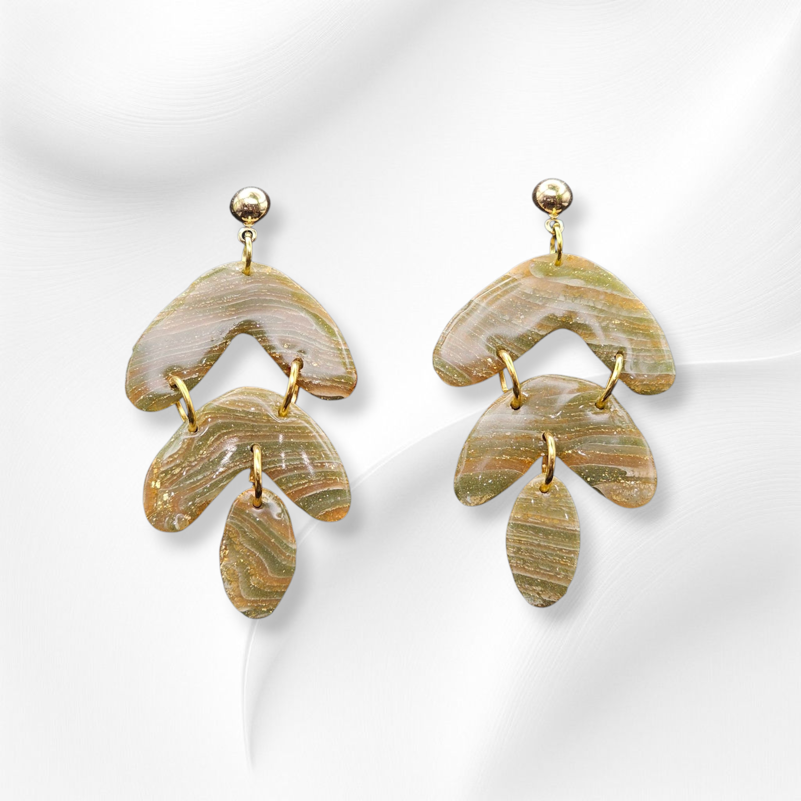 Enchanted Moss Polymer Clay Jewelry Collection