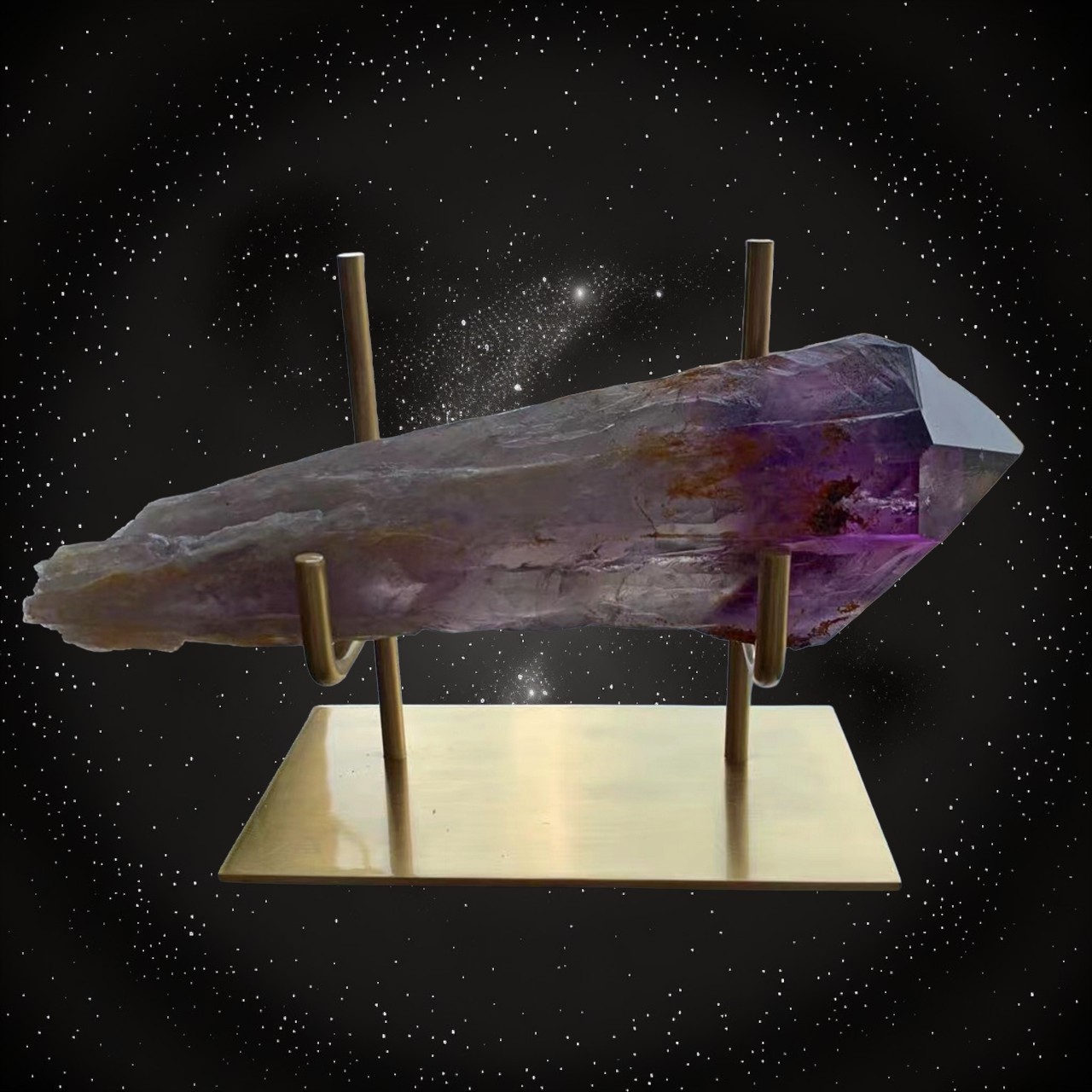 Brass Display Stand For Crystals Rocks & Geodes Selenite Home Decor Modern Living Arts Classic Elegant