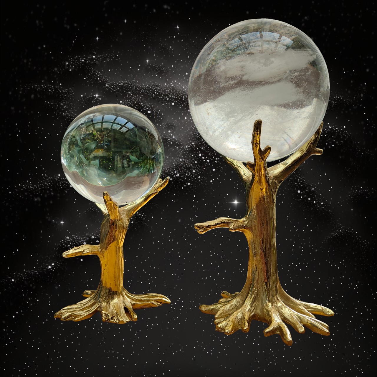 Crystal Ball Display Stand Tree Display Stand for Crystals Rocks & Spheres Home Decor Brass Display
