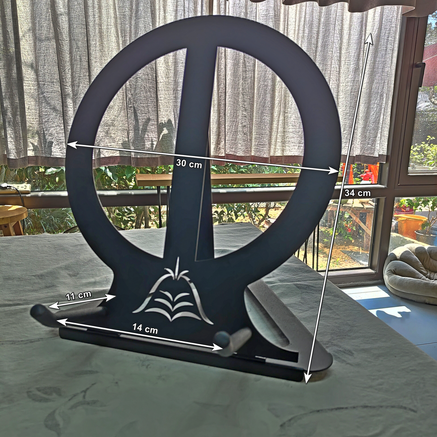 Display Stand For Larger Fossil Ammonite Mineral Rocks Crystal Stones Black Stainless Steel