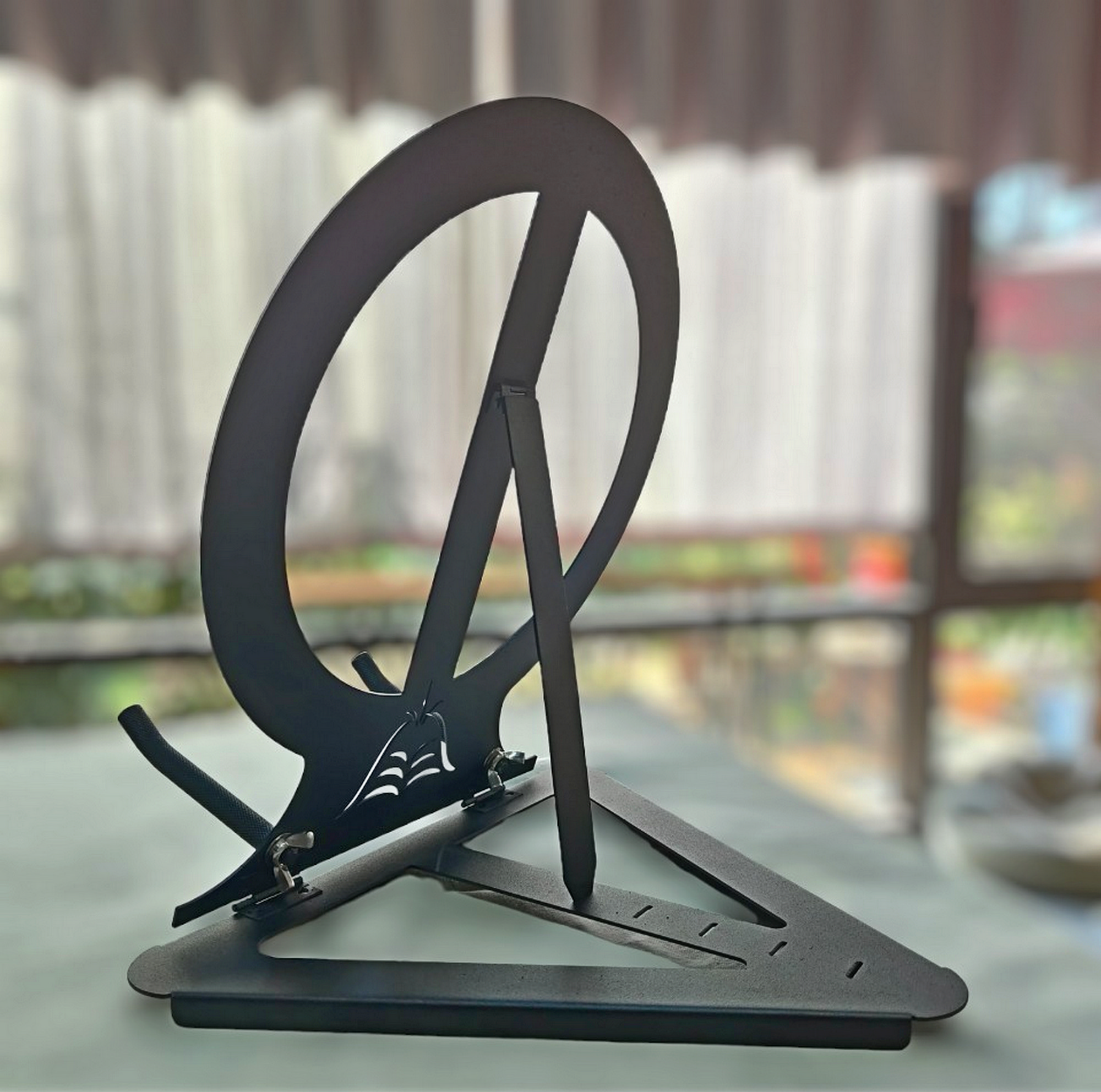 Display Stand For Larger Fossil Ammonite Mineral Rocks Crystal Stones Black Stainless Steel