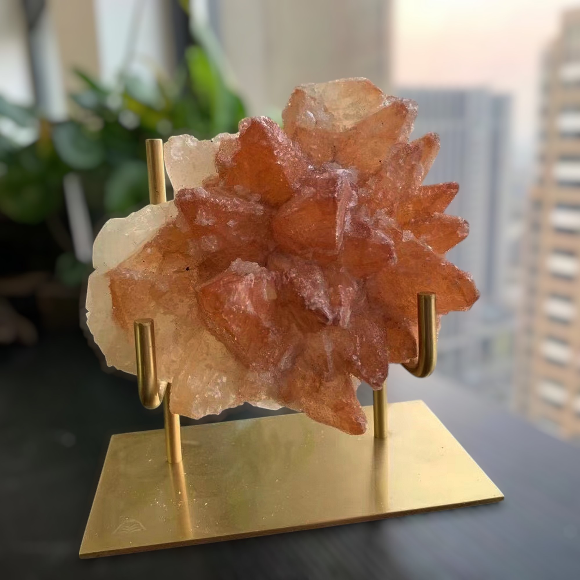 Brass Display Stand For Crystals Rocks & Geodes Selenite Home Decor Modern Living Arts Classic Elegant