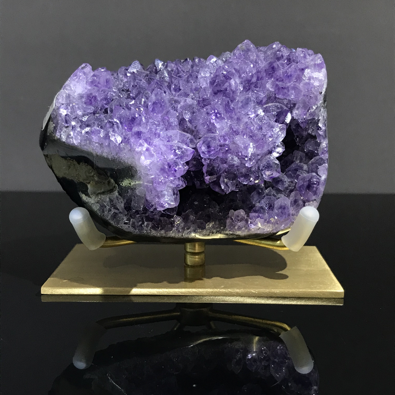 Crystals Display Stand, Brass Display Holder For Rocks & Geodes. Multi-purpose With Adjustable Heights. Easy To Assemble and Detachable.