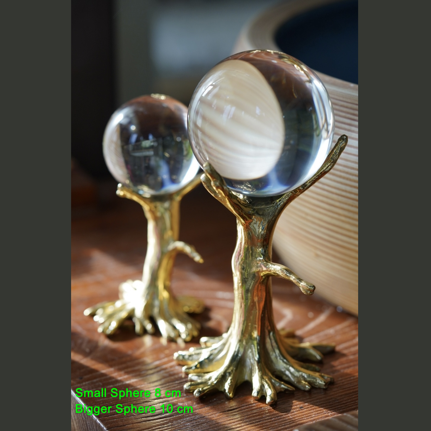 Crystal Ball Display Stand Tree Display Stand for Crystals Rocks & Spheres Home Decor Brass Display