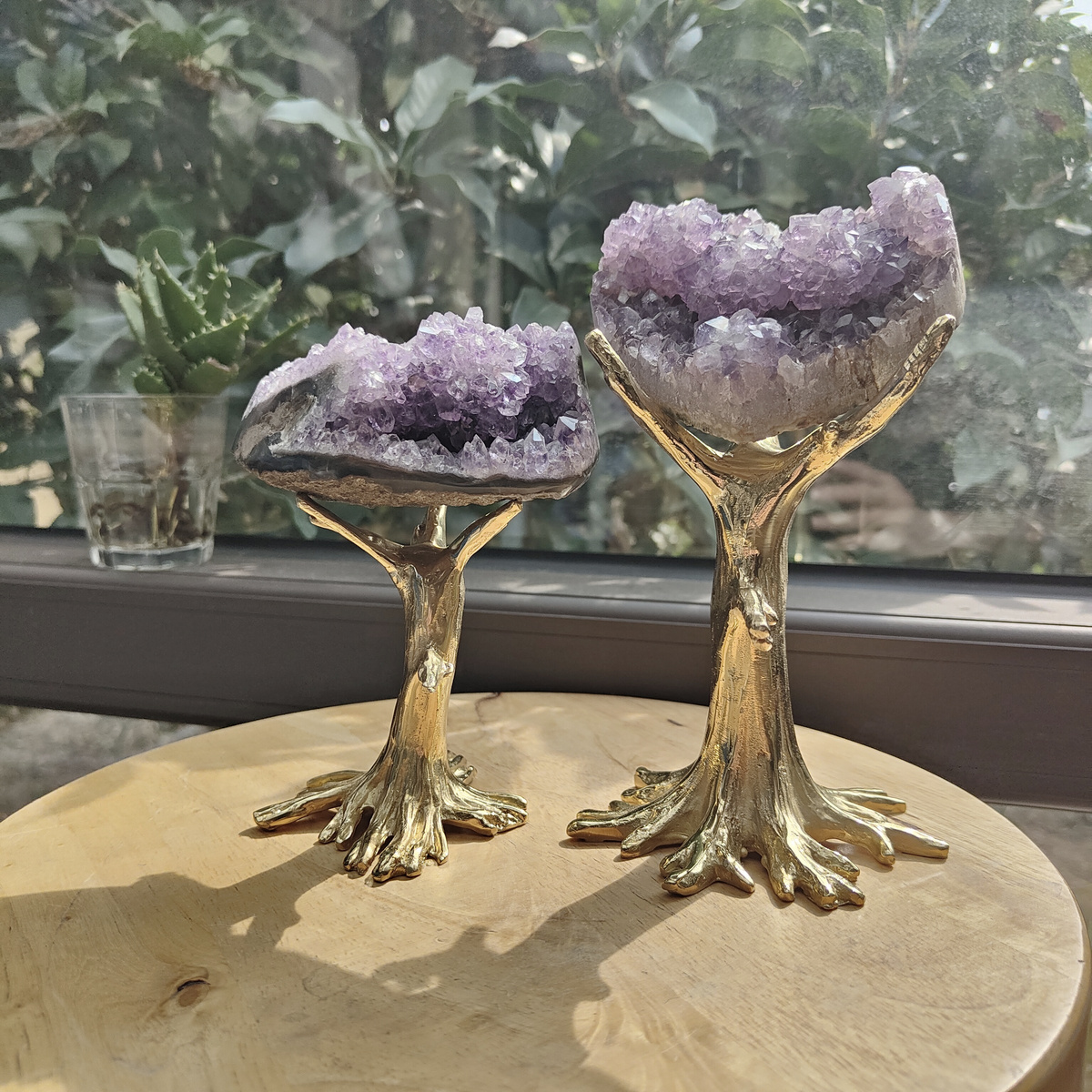 Crystal Ball Display Stand Tree Display Stand for Crystals Rocks & Spheres Home Decor Brass Display
