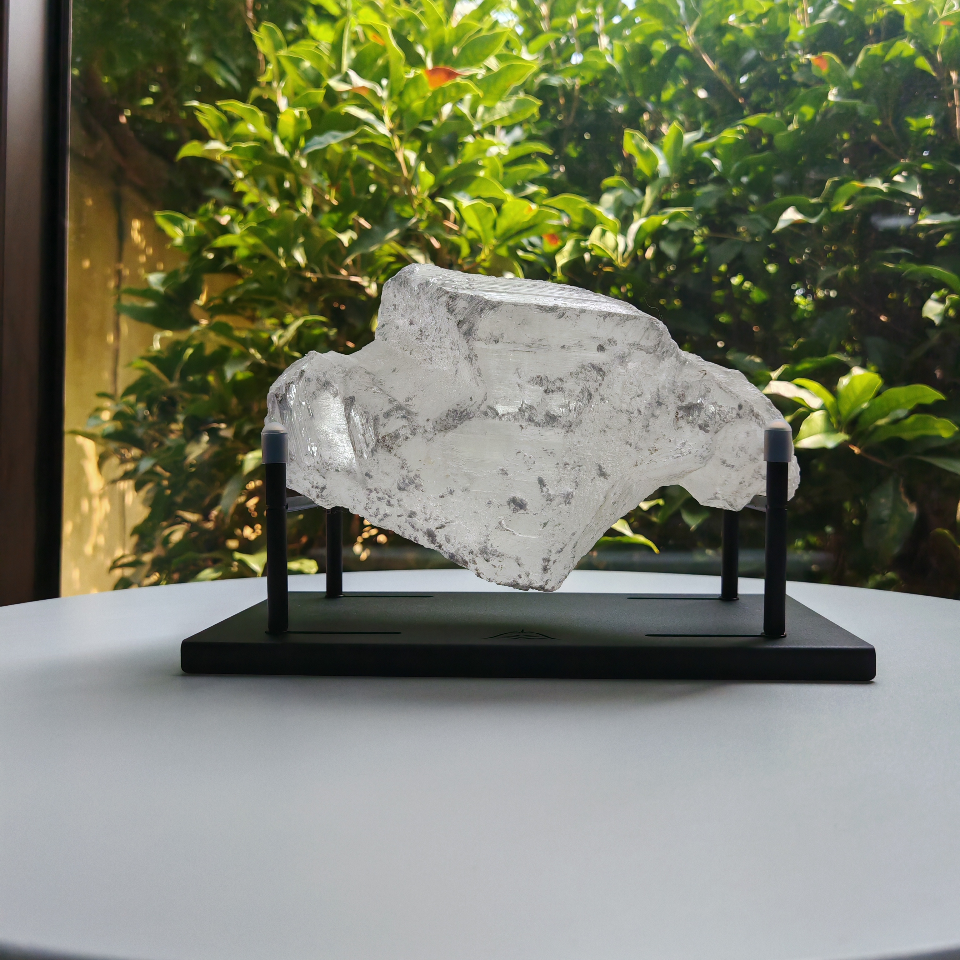 Display Holder For Larger Mineral Rocks Crystal Stones Black Stainless Steel DIY Multi Purposes Adjustable And Extendable
