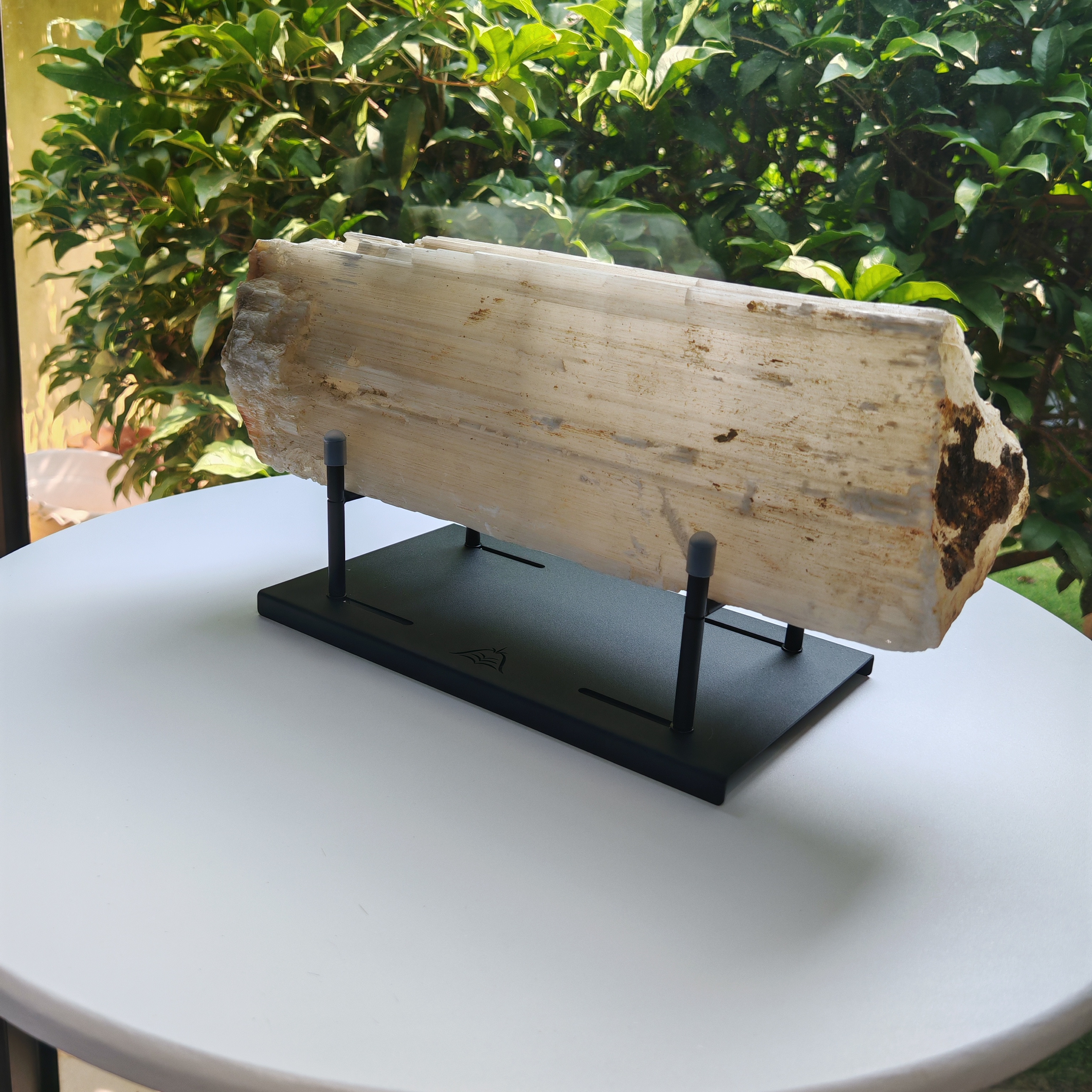 Display Holder For Larger Mineral Rocks Crystal Stones Black Stainless Steel DIY Multi Purposes Adjustable And Extendable