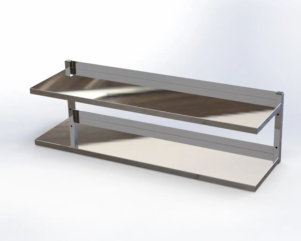 Półka wisząca jest dwupoziomowa