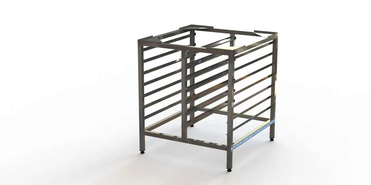 Oven base made of stainless steel