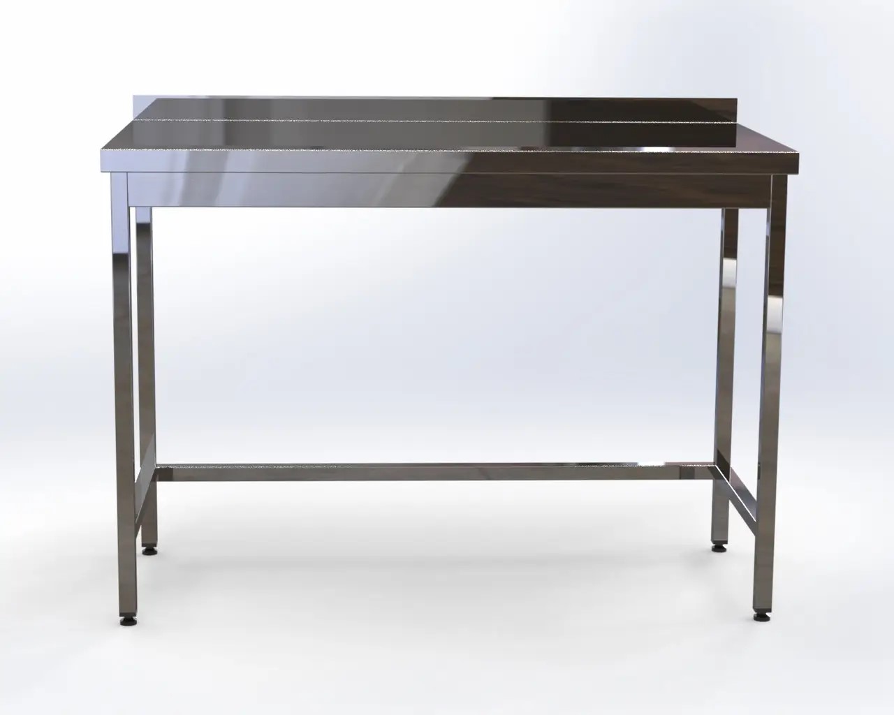 Stół produkcyjny ze stali nierdzewnej z bokiem