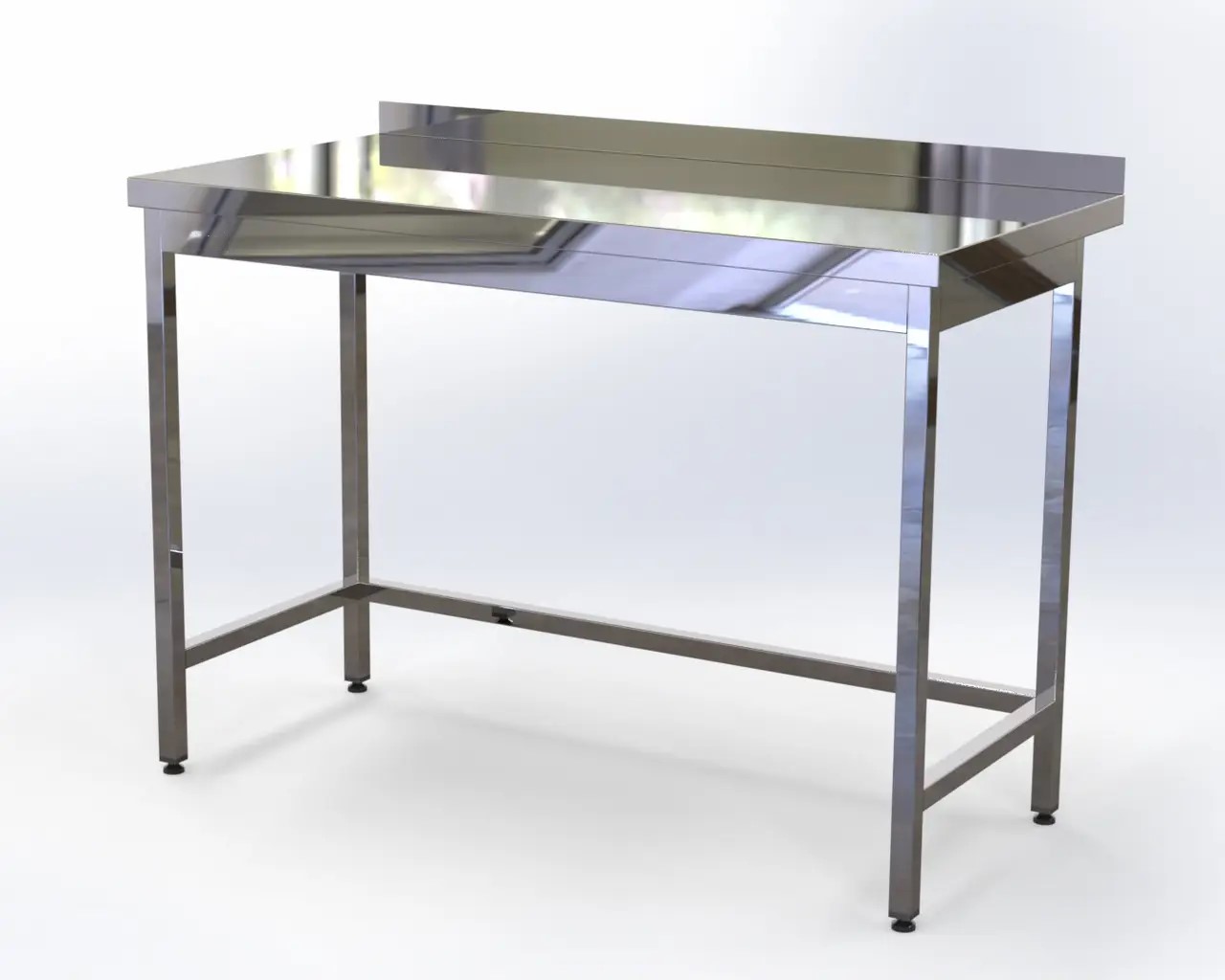 Stół produkcyjny ze stali nierdzewnej z bokiem