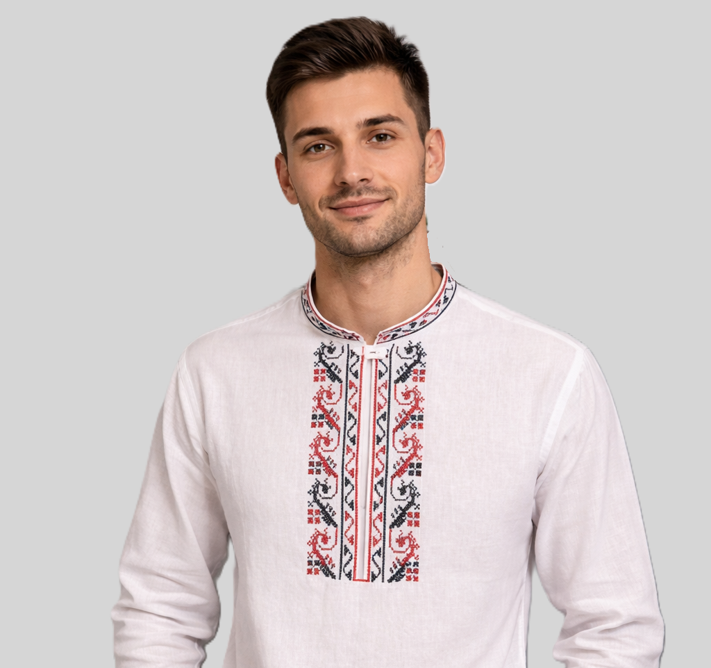 Бродирана фолклорна риза