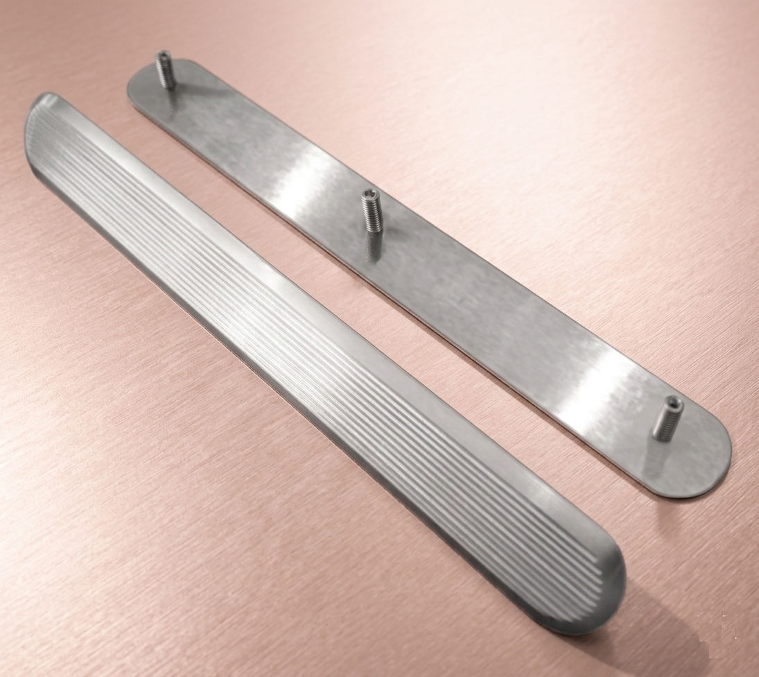 Stainless Steel Tactile Strip with Stem Linear Pattern On Top (Machine Finish) - SS304