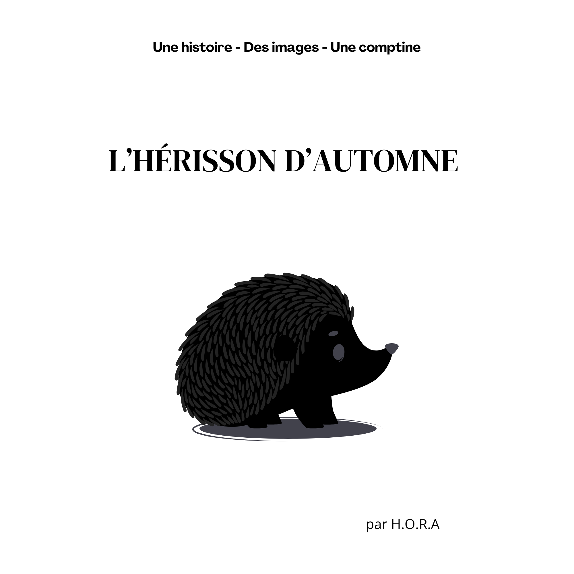 L'hérisson d'automne - Histoire en noir et blanc pour bébé