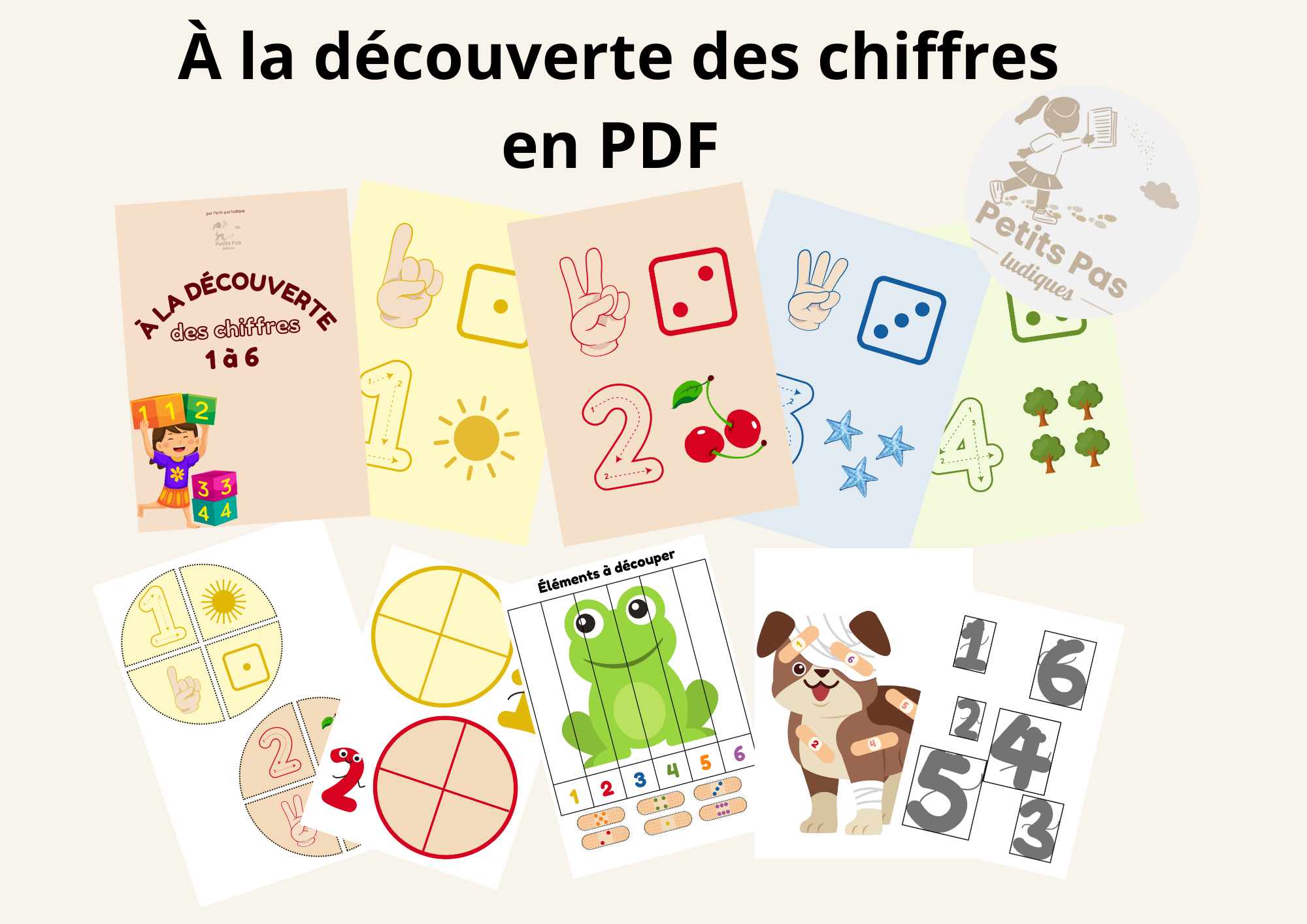 À la découverte des chiffres de 1 à 6 - Âge 3 ans