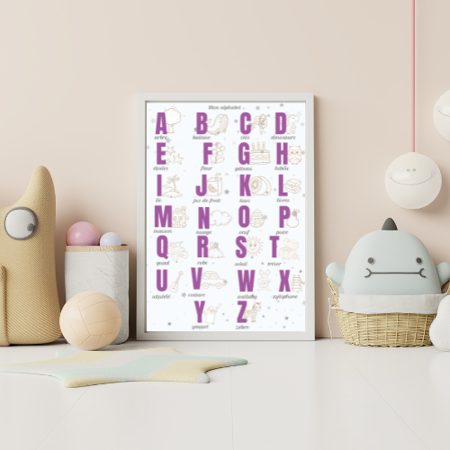 Affiche alphabet - apprentissage de l'alphabet