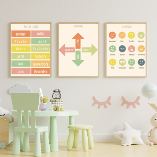 9 affiche pédagogique + 1 surprise offerte 
