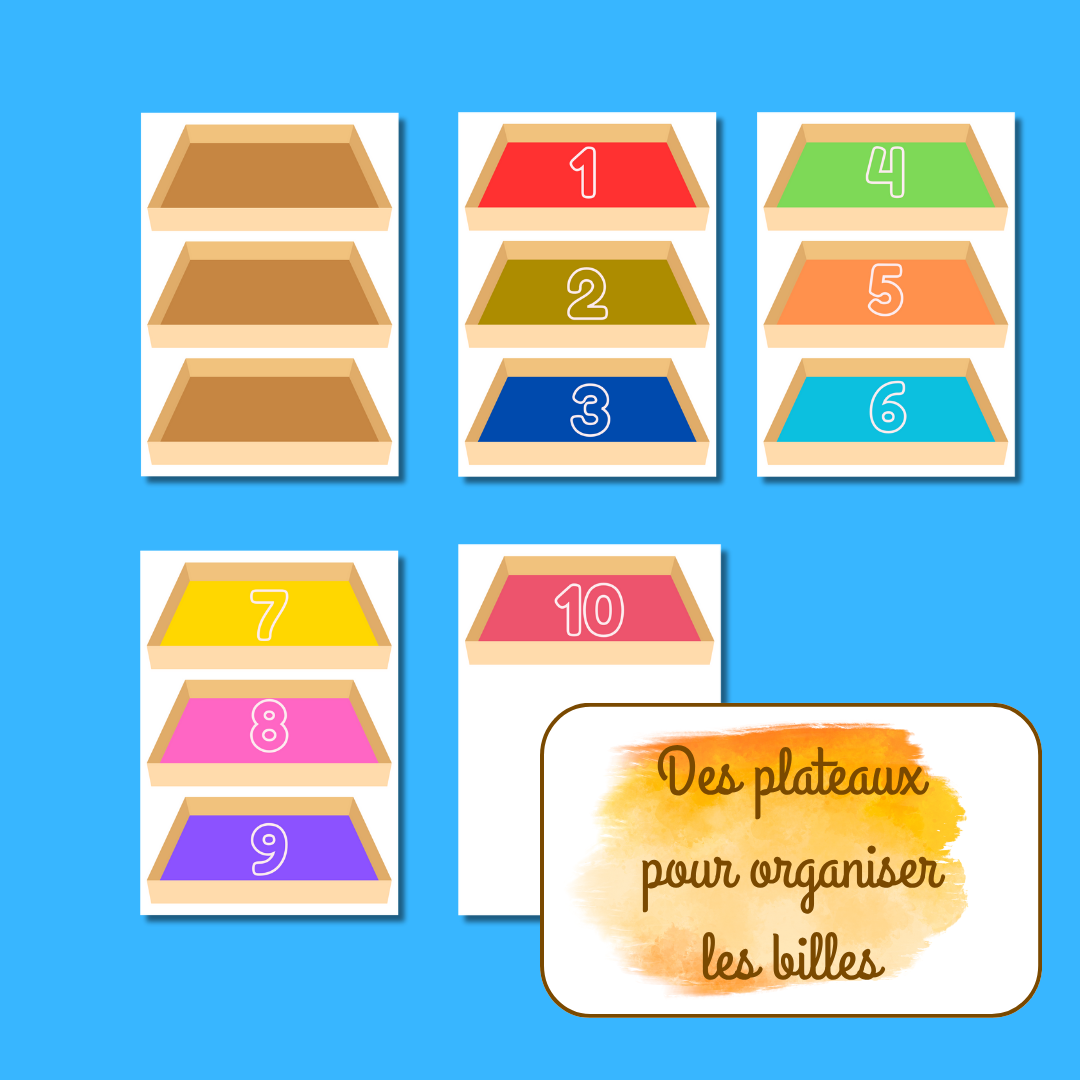 Livret d'activité de mathématique inspiré Montessori en PDF imprimable addition, soustraction, multiplication, division à partir de 5 ans