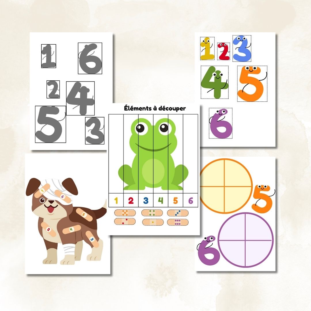 À la découverte des chiffres de 1 à 6 - Âge 3 ans