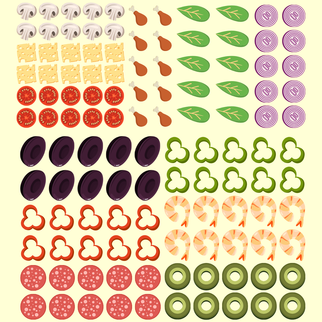 Jeu de Pizza à Imprimer pour Enfants – Activité Ludique et Éducative PDF – Apprendre à Compter et Reconnaître les Ingrédients – Dès 3 Ans