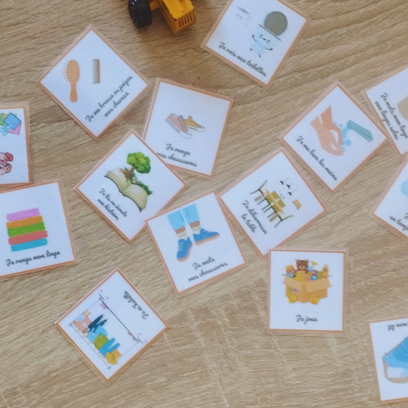 Tableau de routine enfant des tâches quotidiennes matin et soir avec cartes à imprimer Autonomie et organisation ludique en PDF