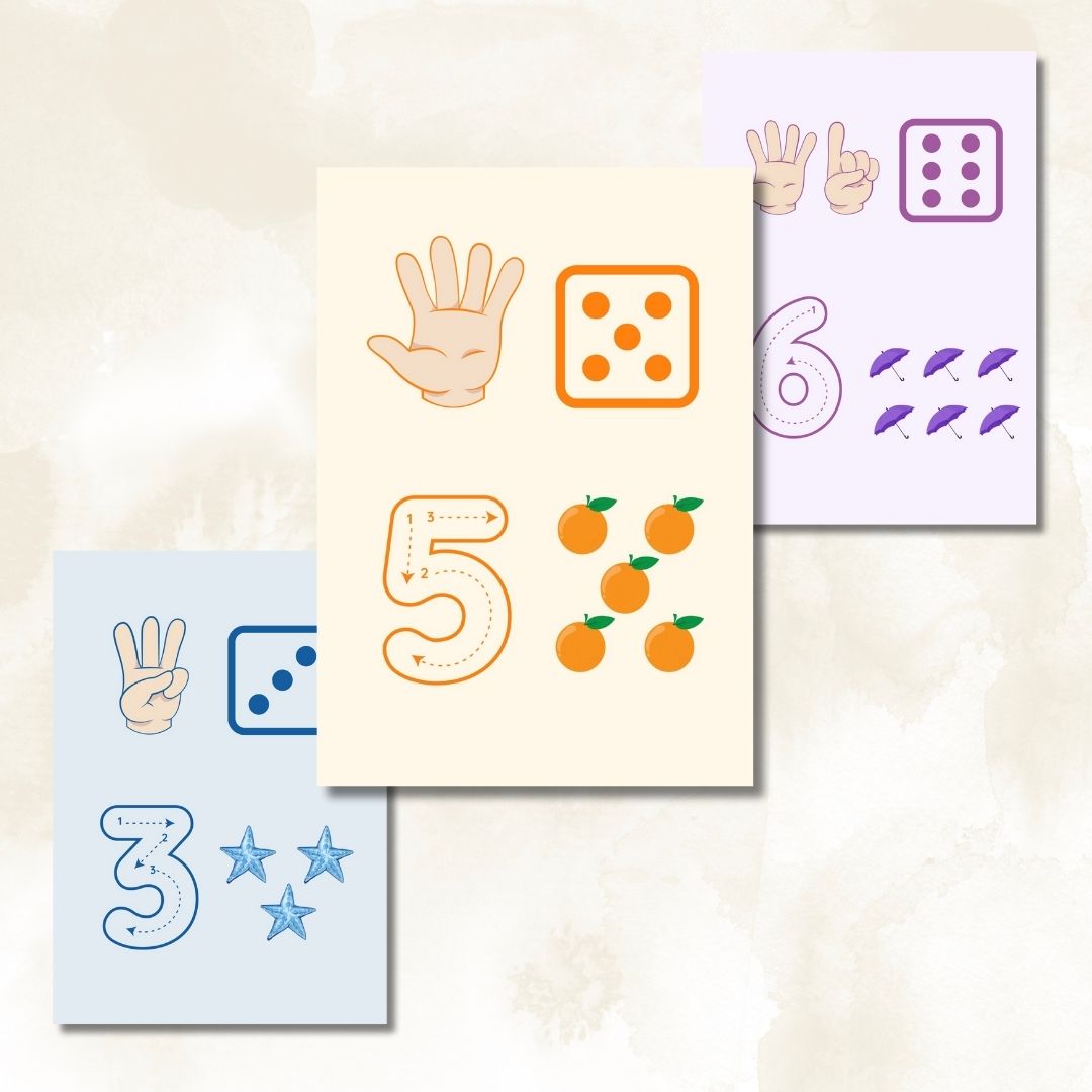 À la découverte des chiffres de 1 à 6 - Âge 3 ans