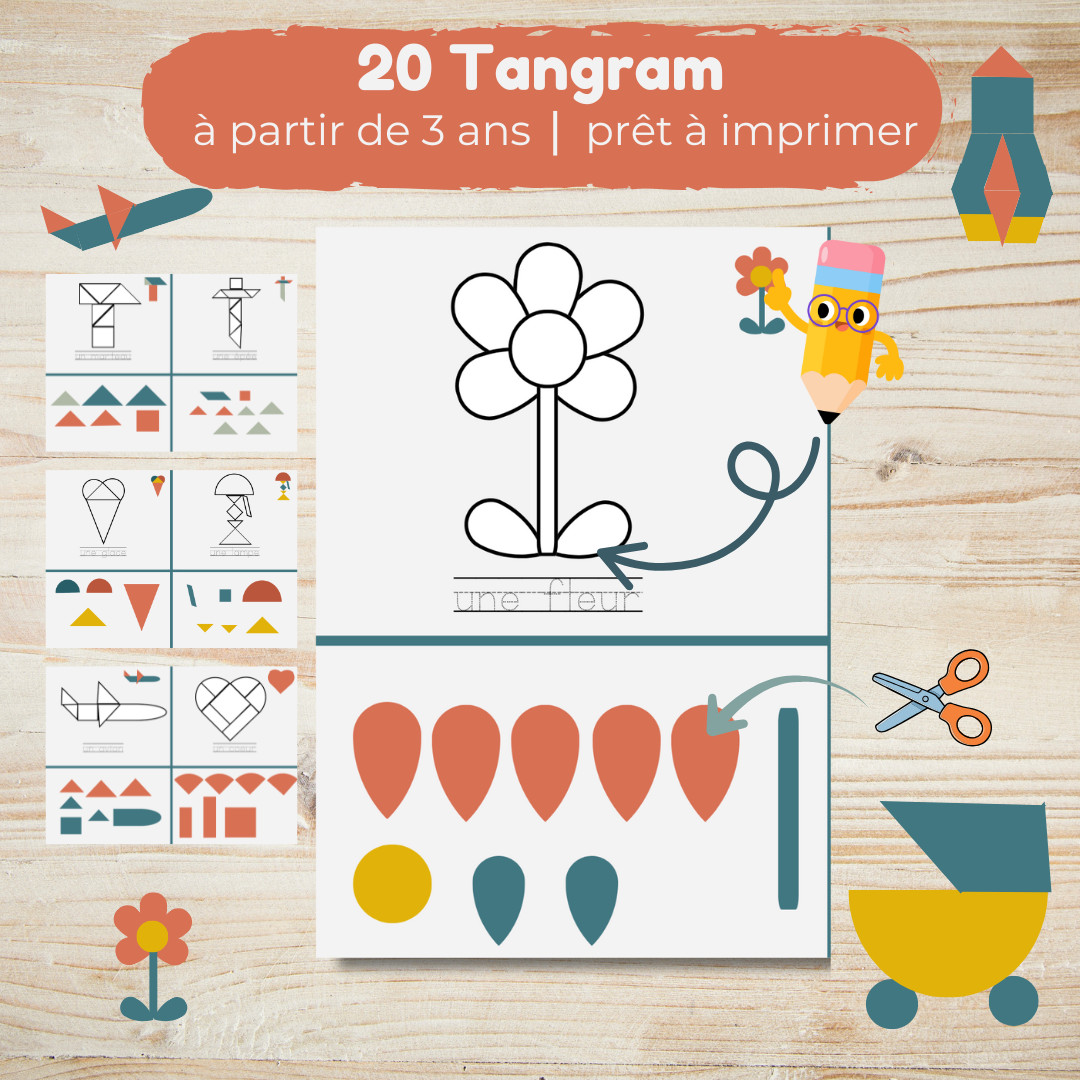 Tangrams – Jeu éducatif à imprimer pour enfants