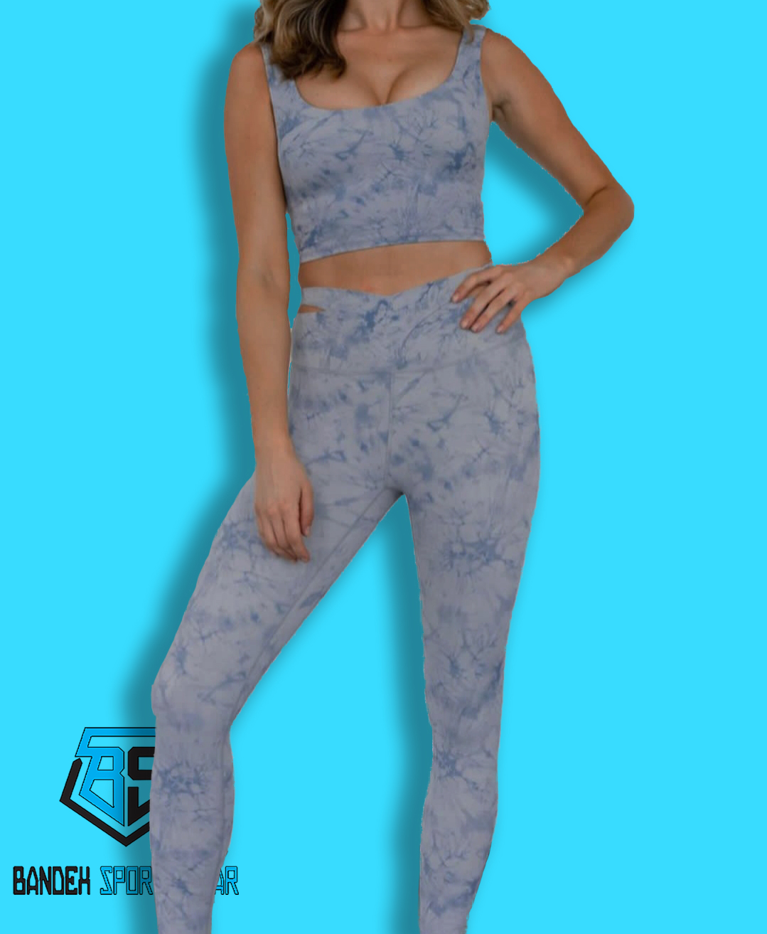 Custom Tie-Dye Leggings and Bra Set