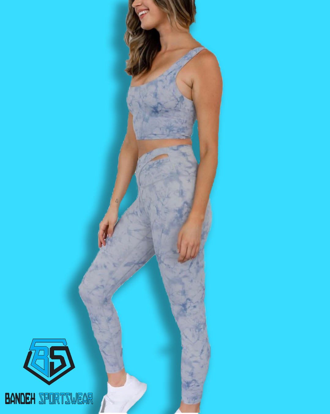 Custom Tie-Dye Leggings and Bra Set