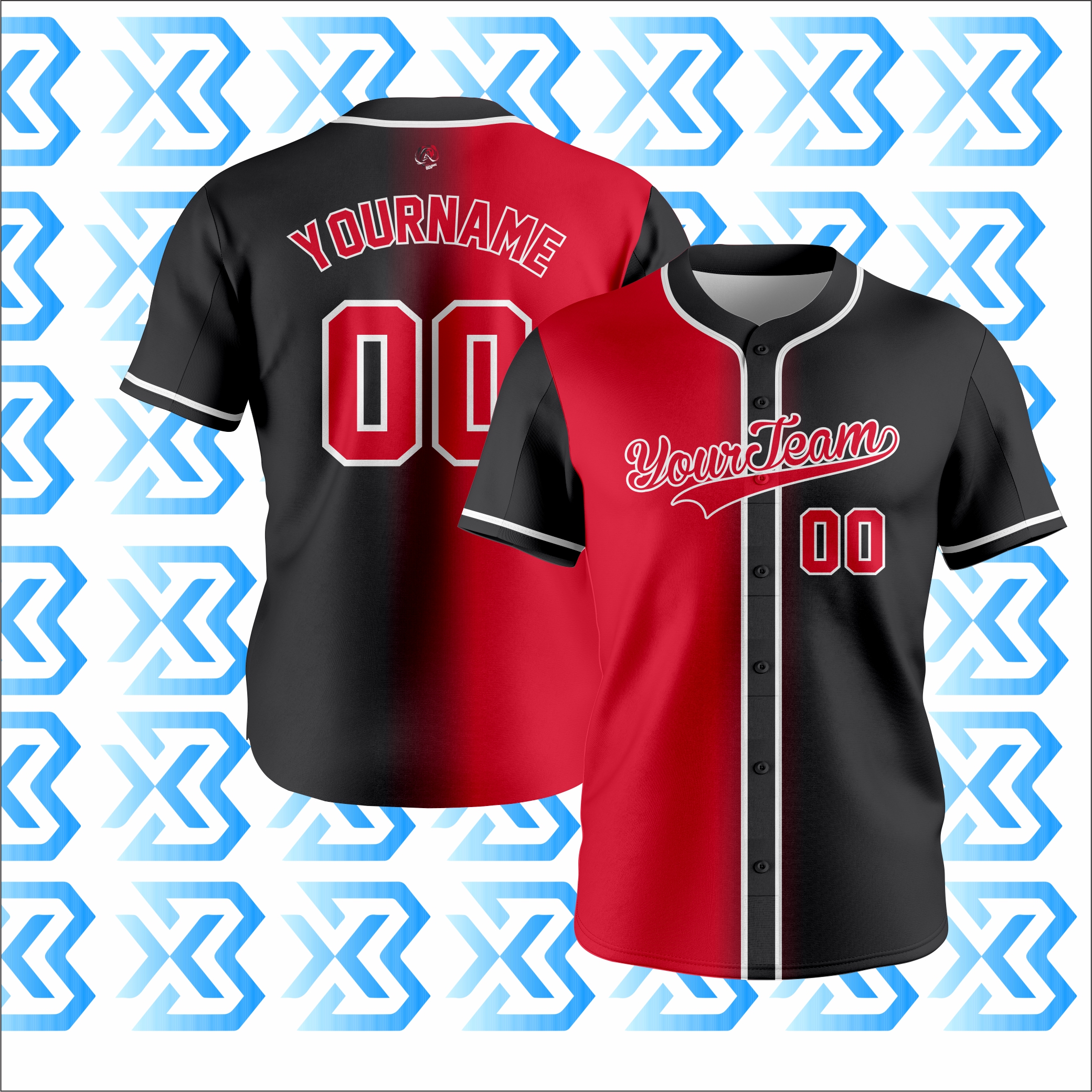 Custom Full-Button Baseball Jersey