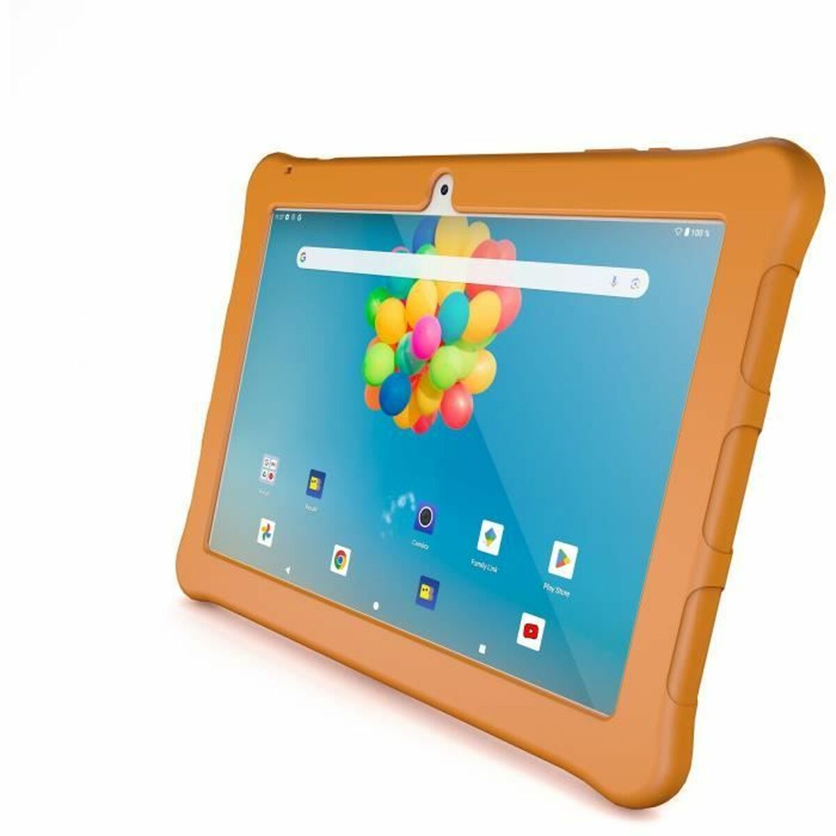Tablette avec coque orange