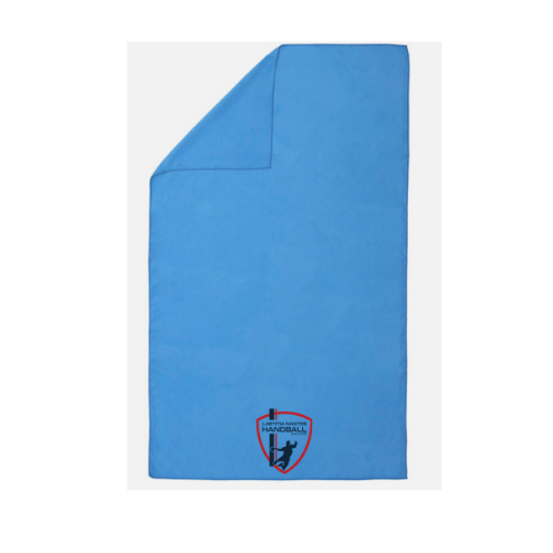 Serviette microfibre bleue logotée LNHB