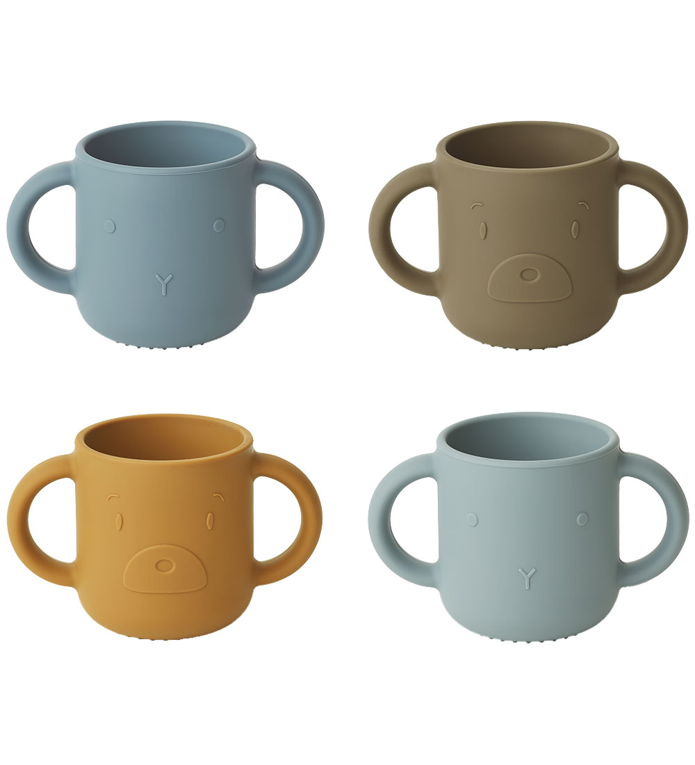 Liewood silikoninių puodelių rinkinys su rankenėlėmis (4vnt)