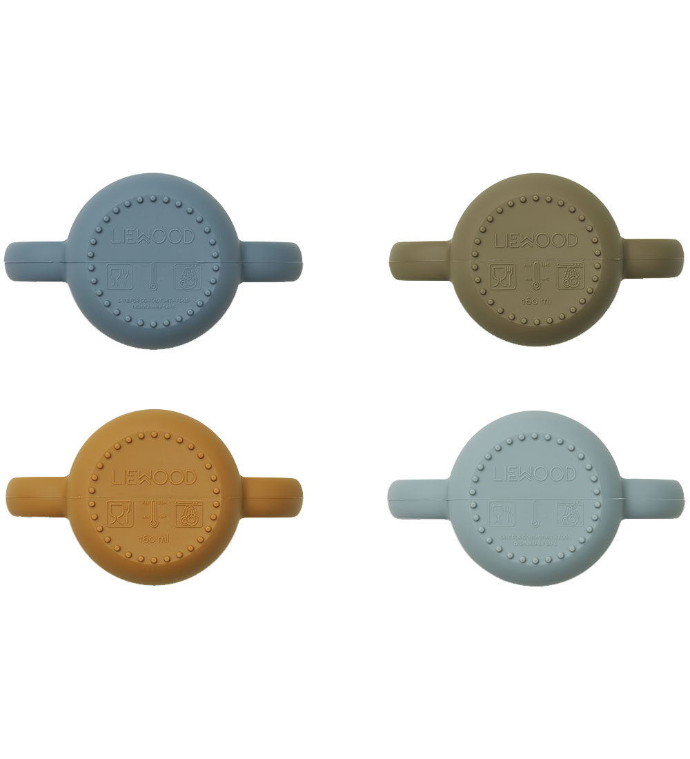 Liewood silikoninių puodelių rinkinys su rankenėlėmis (4vnt)